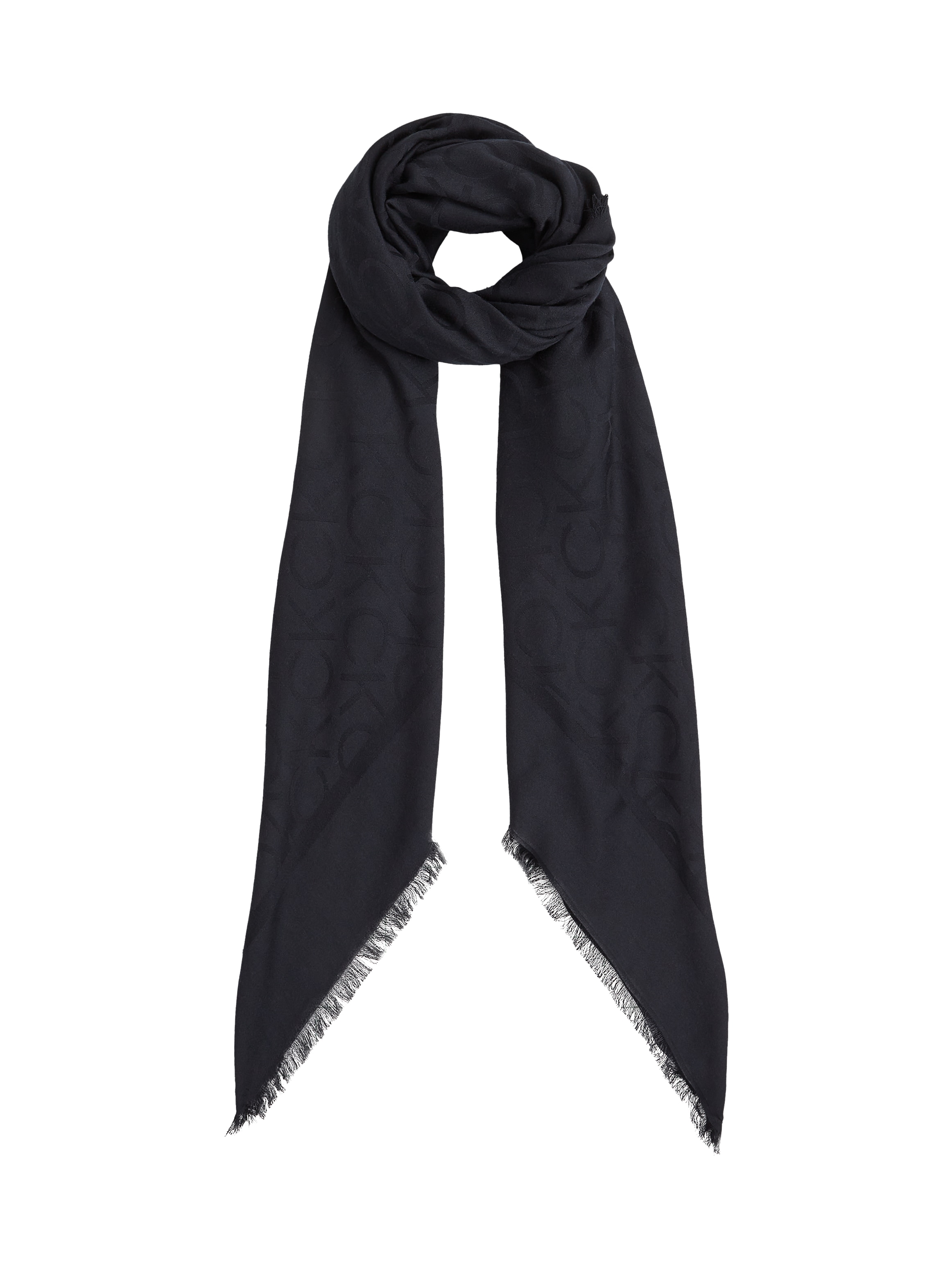 Calvin Klein Schal »SHINY JACQUARD MONOGRAM SQUARE«, mit Logo-Jacquardmuster