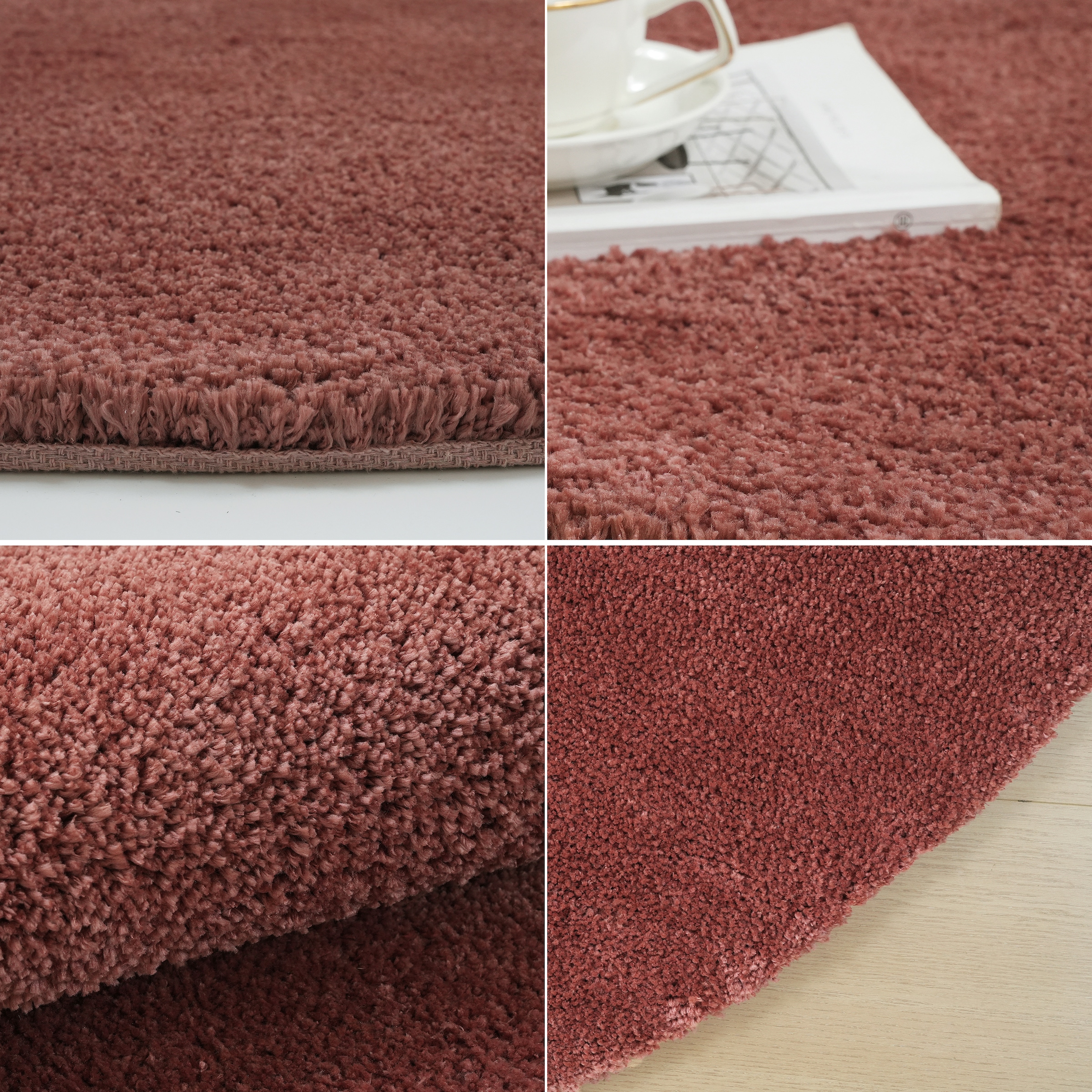 LeGer Home by Lena Gercke Hochflor-Teppich »Halrum, einfarbig, besondere Form, modern« U-förmig 25 mm Höhe organische Form, bean shape, kuschelig, Wohnzimmer, Schlafzimmer