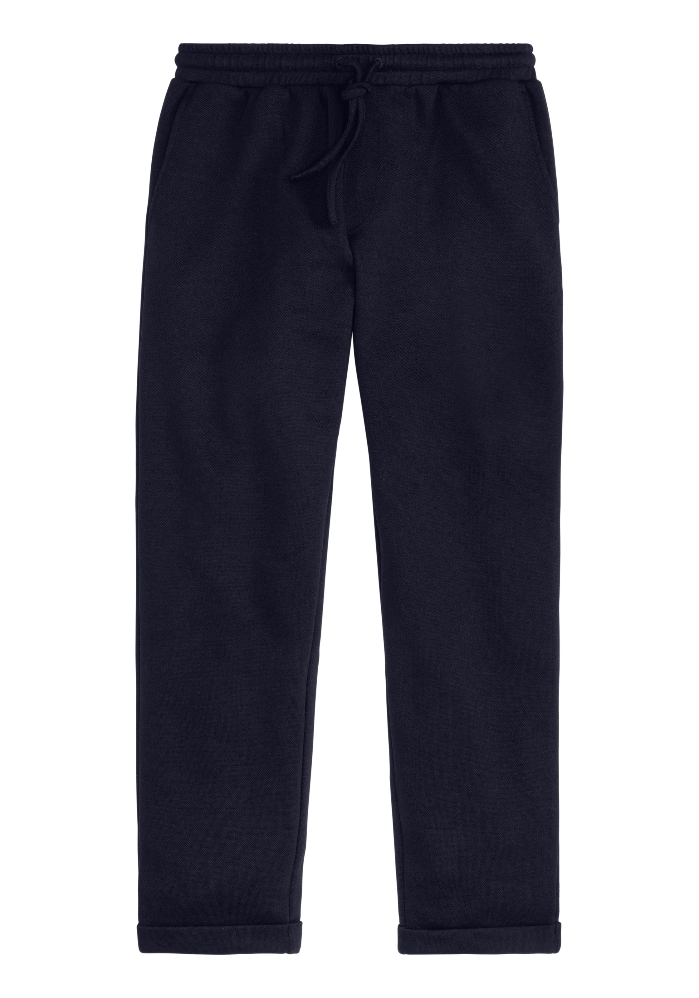 John Devin Jogger Pants »Jogg Pants«, Umschlag am Beinabschluss, aus elastischer Piqué-Qualität