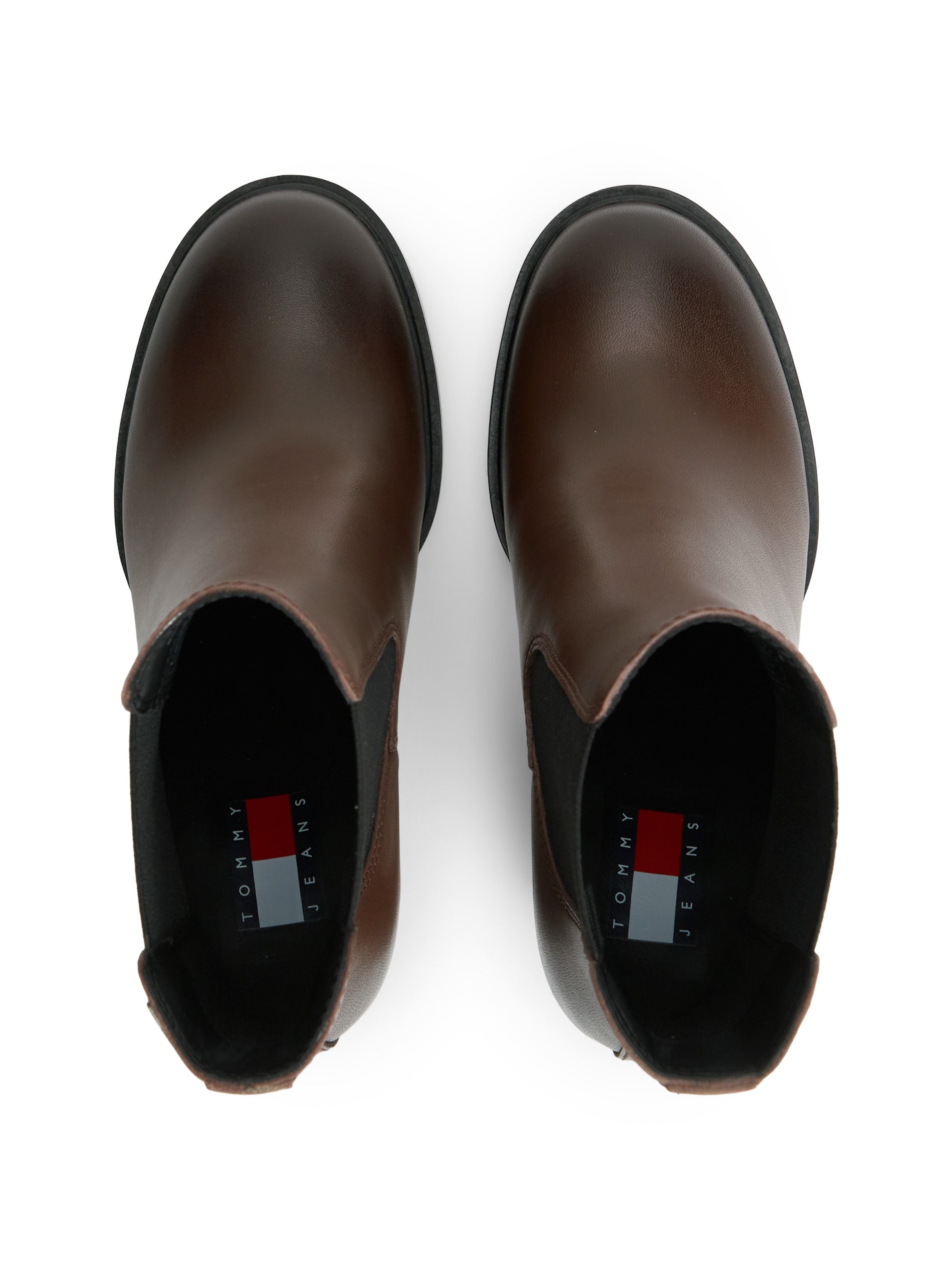 Tommy Jeans Chelseaboots »TJW CHELSEA HIGH HEEL BOOTS«  Ankle Boots, Plateaustiefeletten mit Stretcheinsatz und Logoflagge