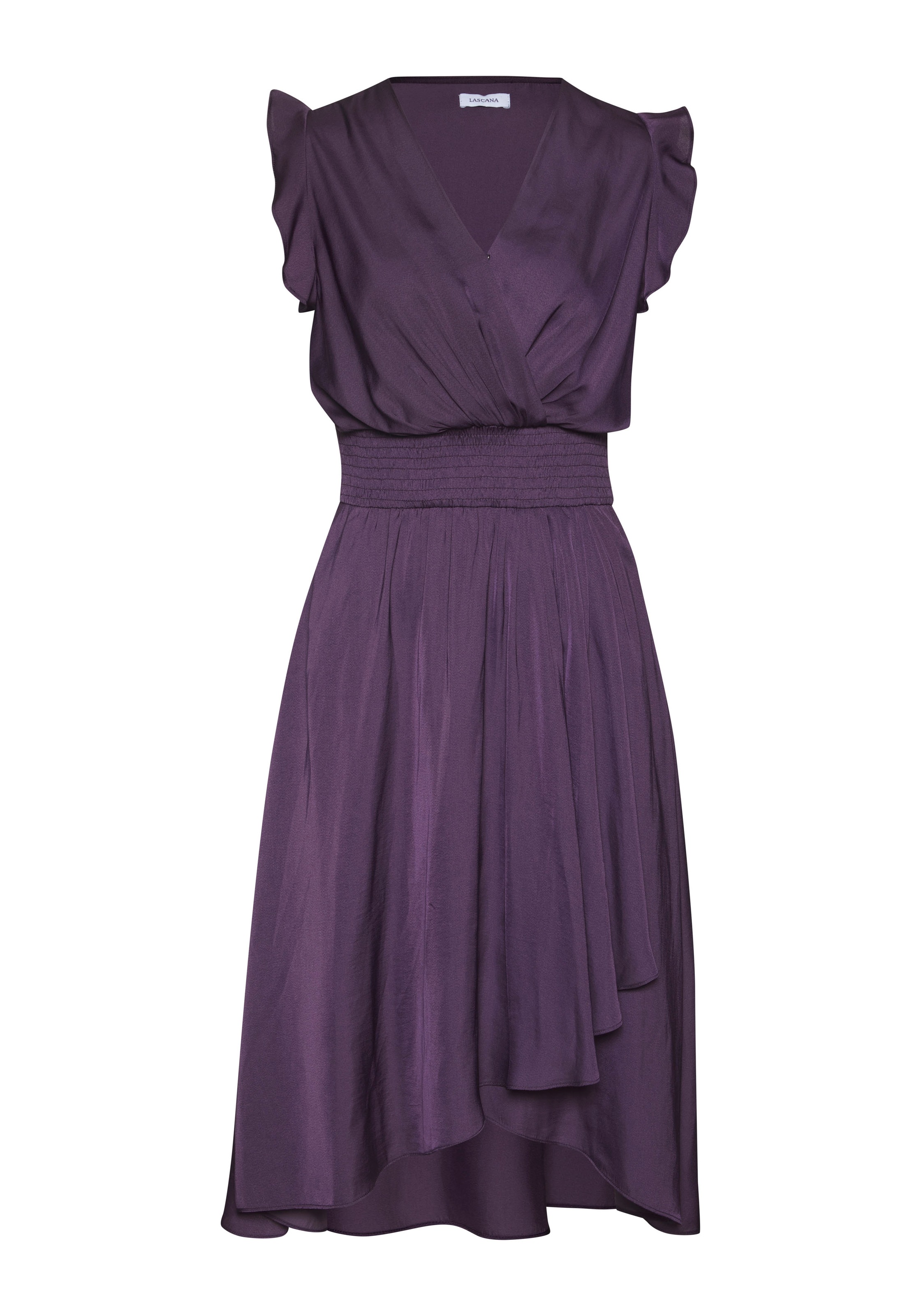 LASCANA Satinkleid, mit kurzen Ärmeln, Sommerkleid günstig online kaufen