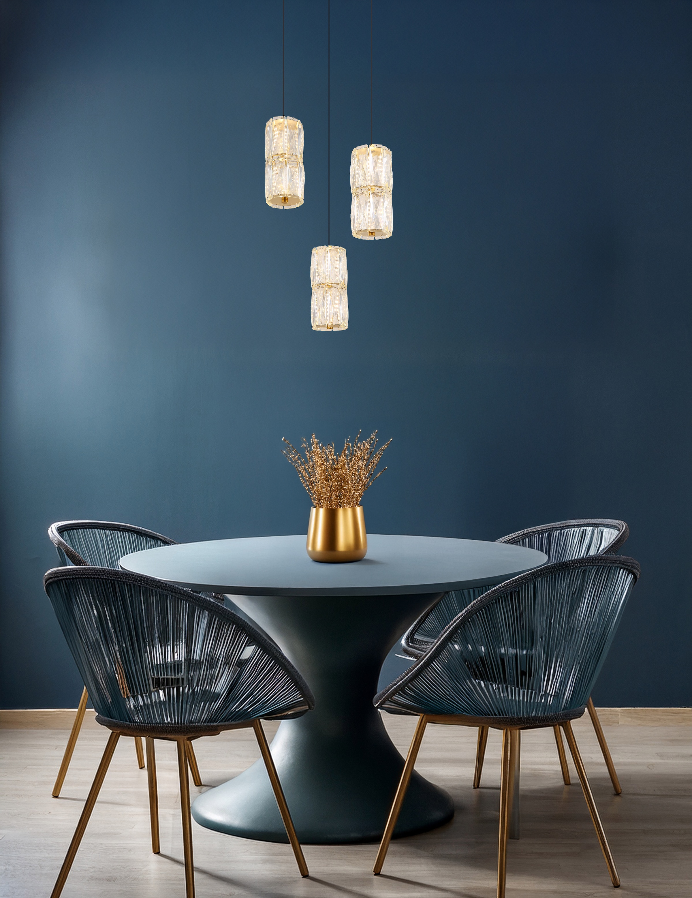 GLOBO LIGHTING LED Pendelleuchte »STEFANIE«, Leuchtmittel LED-Modul | LED fest integriert, Hängelampe/Hängeleuchte/Wohnzimmer/Esstisch/elegant