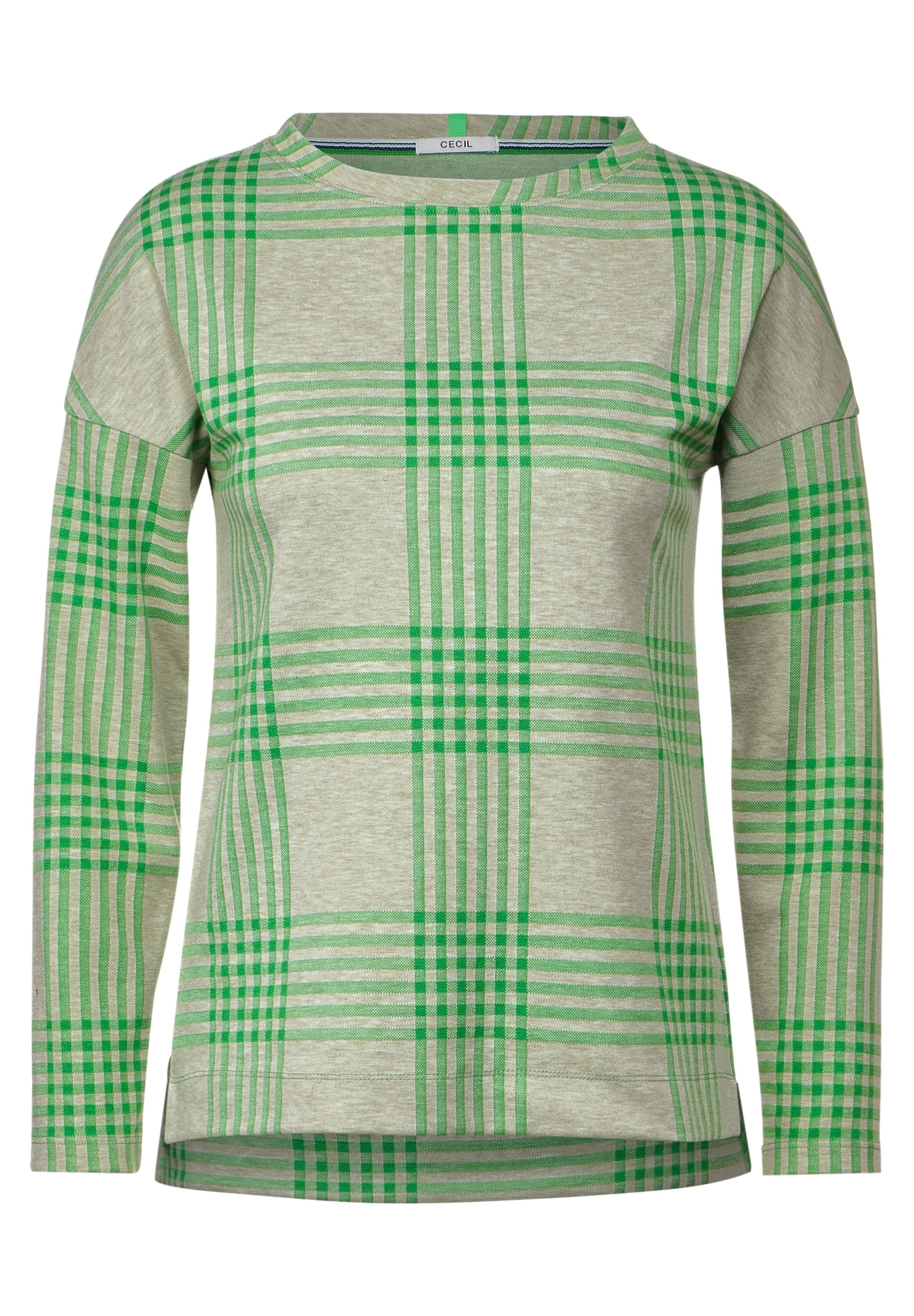 Cecil Rundhalsshirt, aus elastischem Materialmix