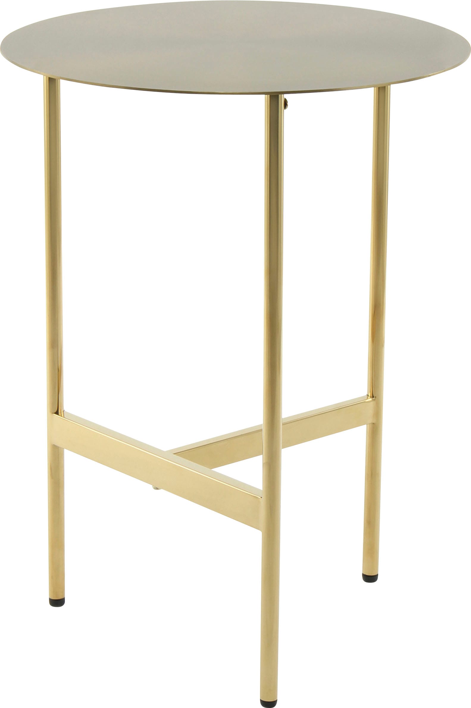 Kayoom Beistelltisch »Pema, Minimalistisches Design, Passt zu jedem Einrichtungsstil«, (1 St.), minimalistisches Gestelldesign aus Edelstahl, runde Ablagefläche