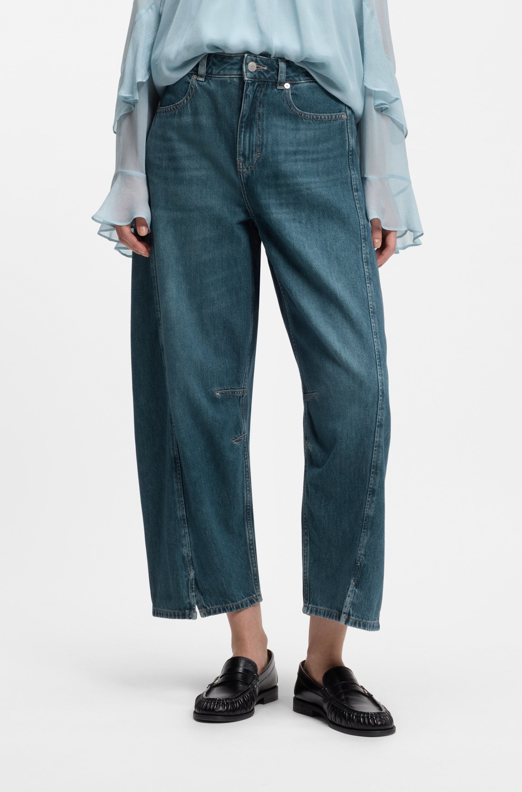 BOSS ORANGE High-waist-Jeans "DIANA HR C Premium Damenmode" im Balloon Fit, Baumwoll-Denim