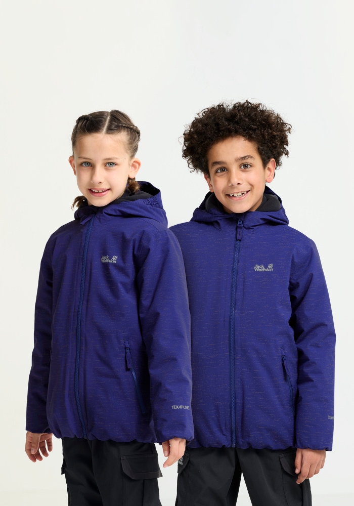 Jack Wolfskin Outdoorjacke "GO GLOW JKT K" mit Kapuze Winterjacke für Kinder, wasserdicht, warm