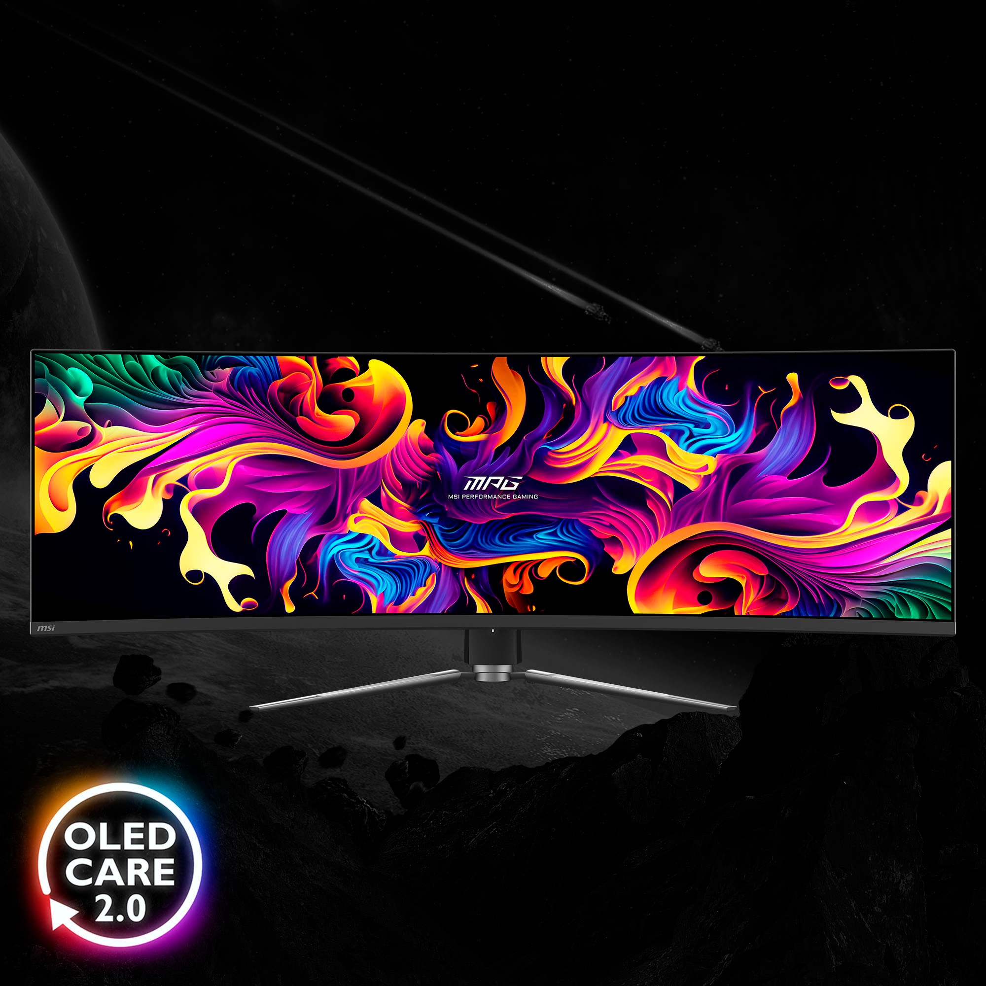 MSI Curved-Gaming-Monitor »MPG 491CQPX QD-OLED«, 125 cm/49 Zoll, 5120 x 1440 px, DQHD, 0,03 ms Reaktionszeit, 240 Hz