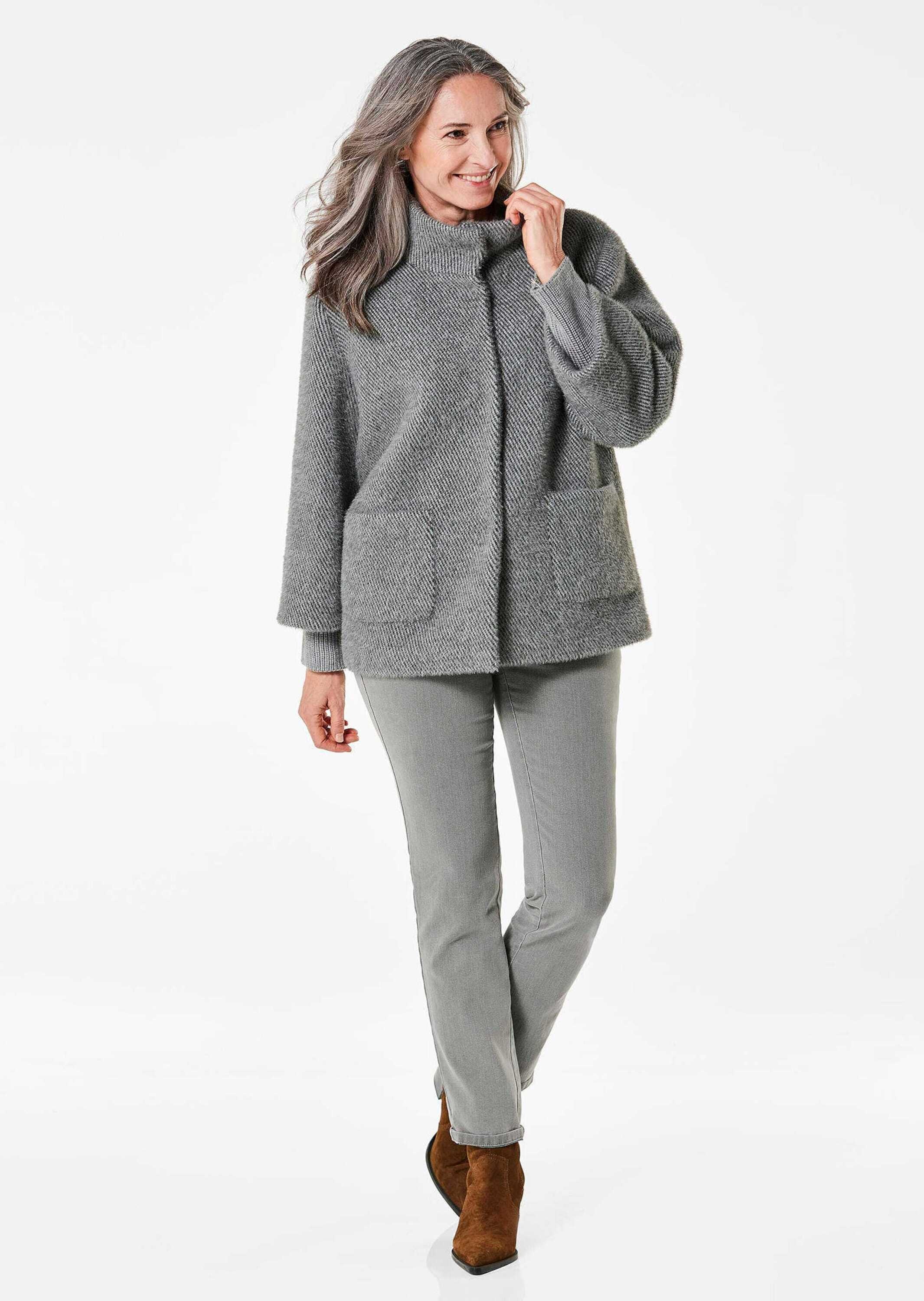 GOLDNER Kurzjacke "Kurzgröße Modische Jacke mit Strickbündchen" günstig online kaufen