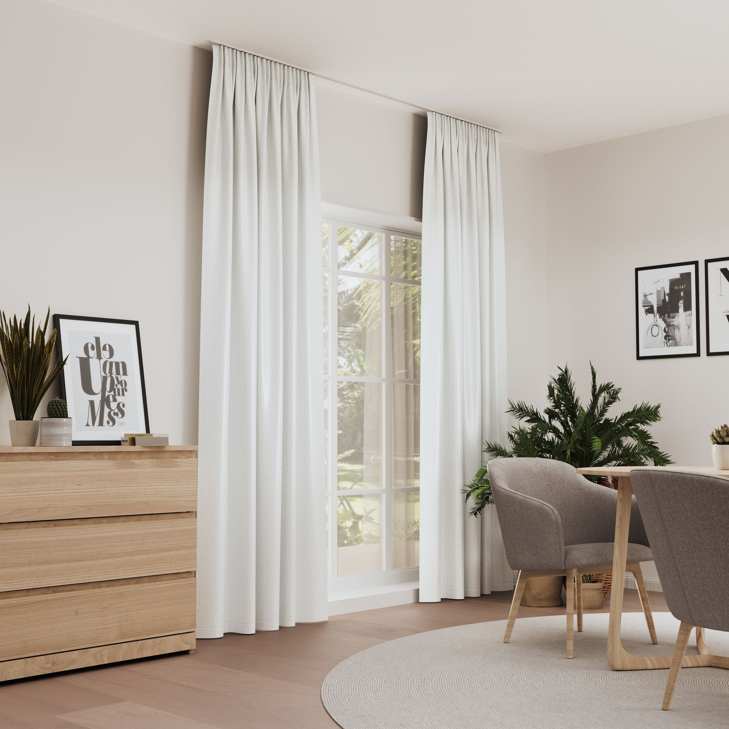 Vorhang NEUTEX FOR YOU, B:141cm H:245cmcreme, Polyester, Wohnzimmer, Gardinen, "LUXURY", Samtoptik mit edlem Glanz