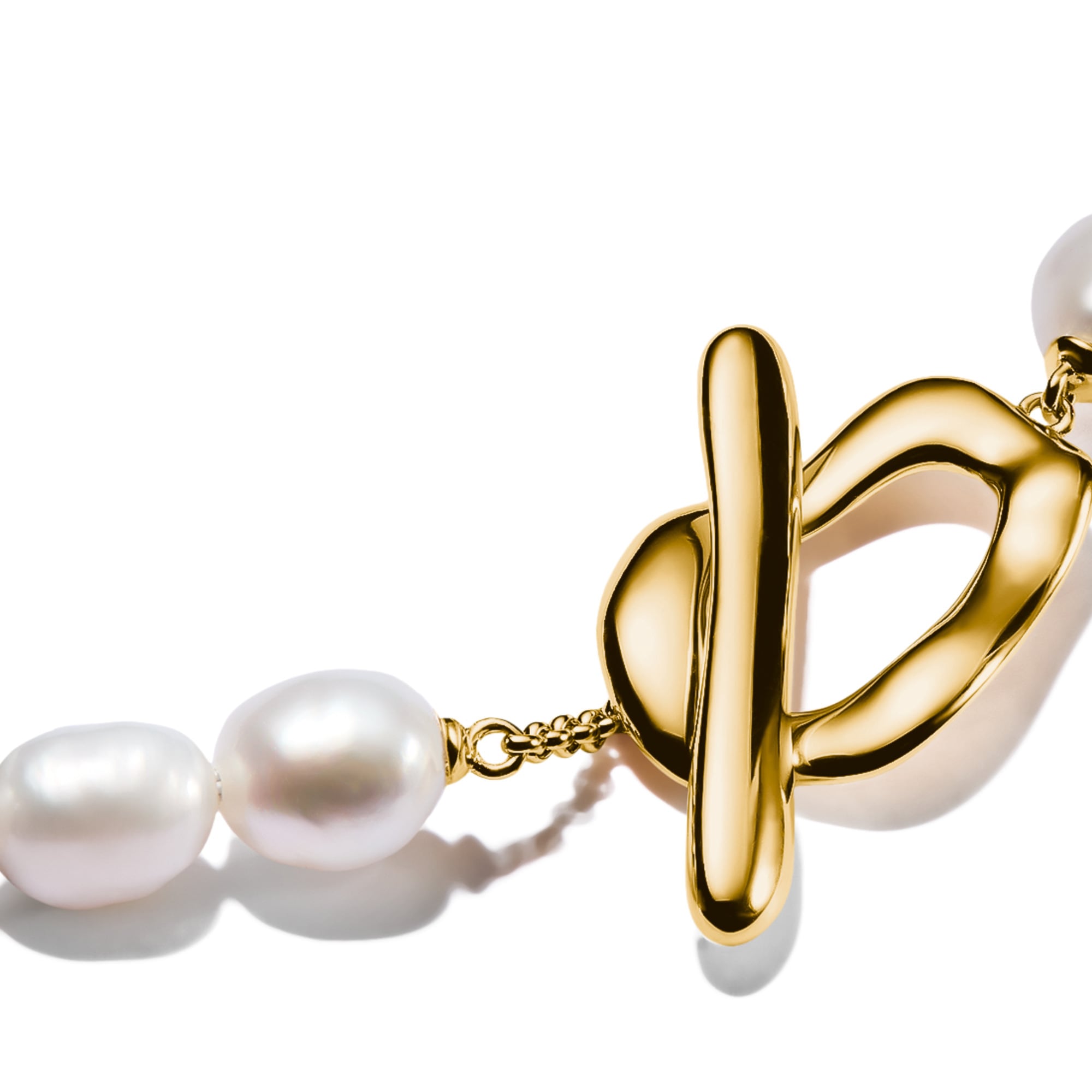 THOMAS SABO Kette mit Anhänger »Natural Beauty Perlenkette mit organischem Verschluss, Bold Elegance«, mit Süßwasserzuchtperle