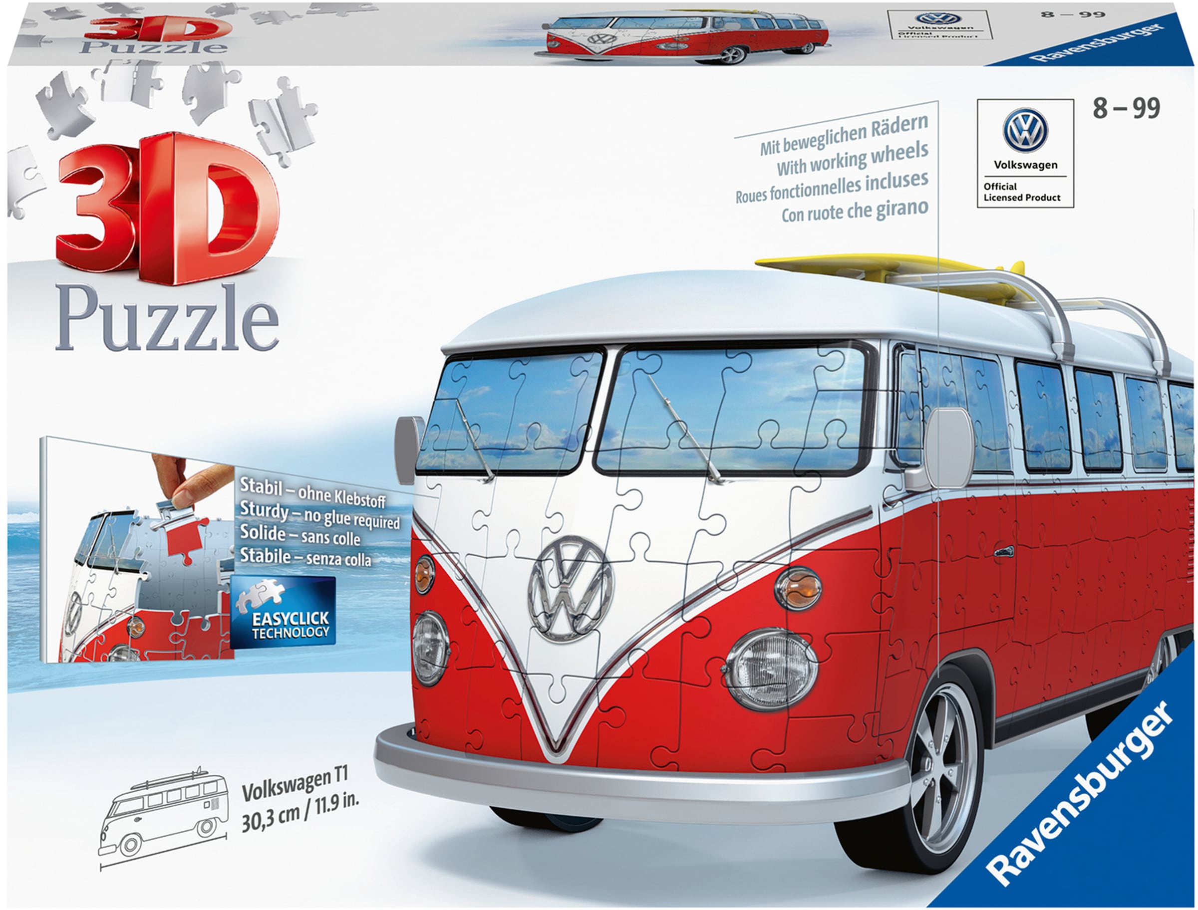 Ravensburger 3D-Puzzle »Volkswagen Bus T1«, Made in Europe, FSC® - schützt Wald - weltweit