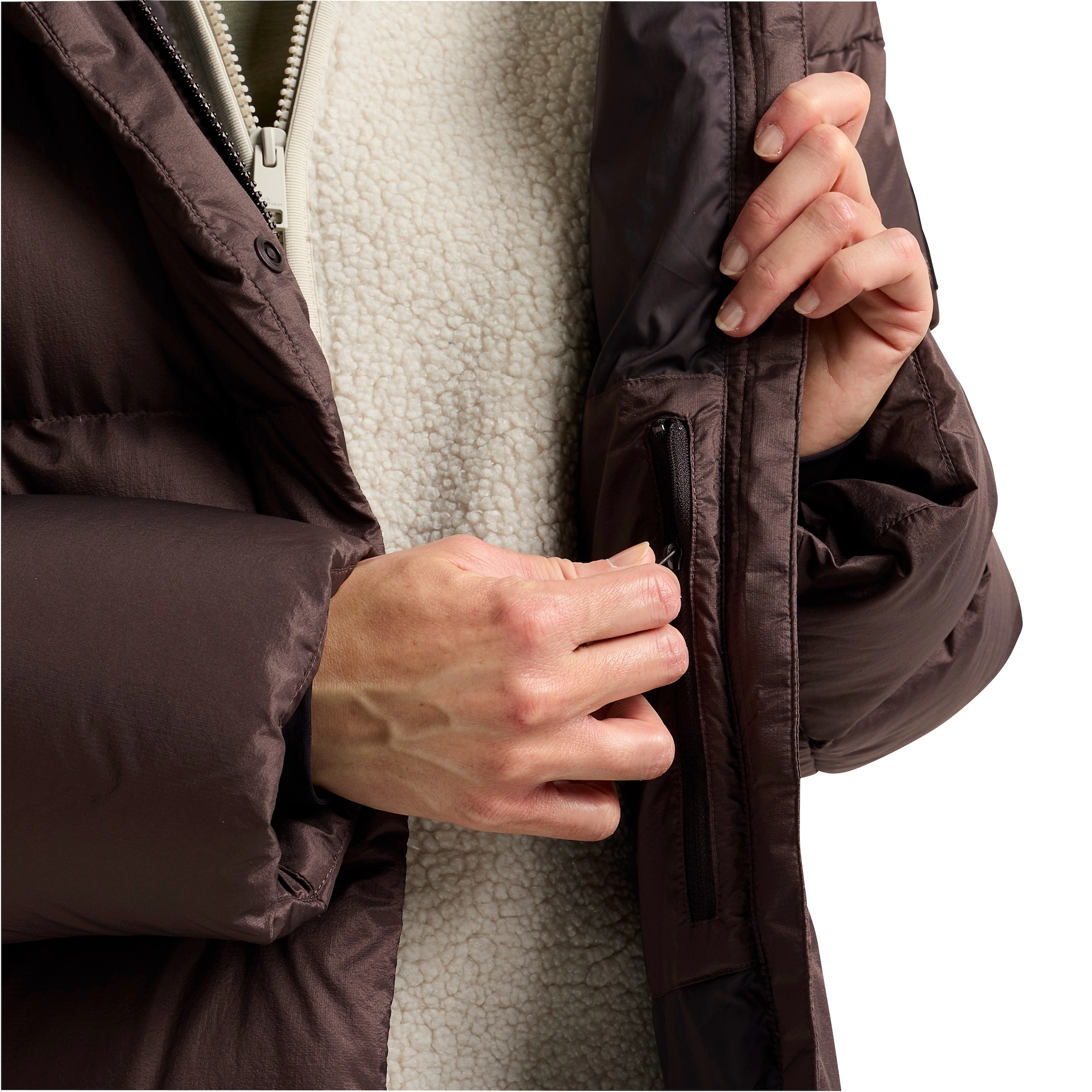 Jack Wolfskin Daunenmantel »ICY HILL COAT W RDS«, Wärmend, winddicht, Daunenjacke
