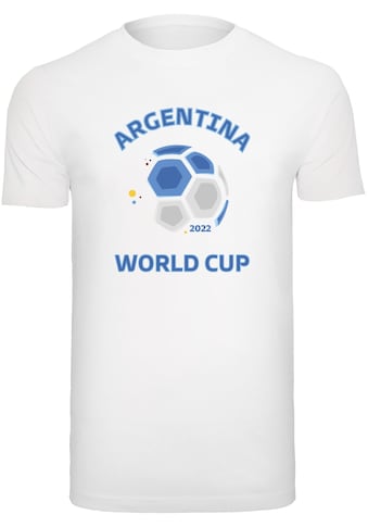 T-Shirt »Merchcode Herren Argentina World Cup T-Shirt Round Neck«, (1 tlg.)