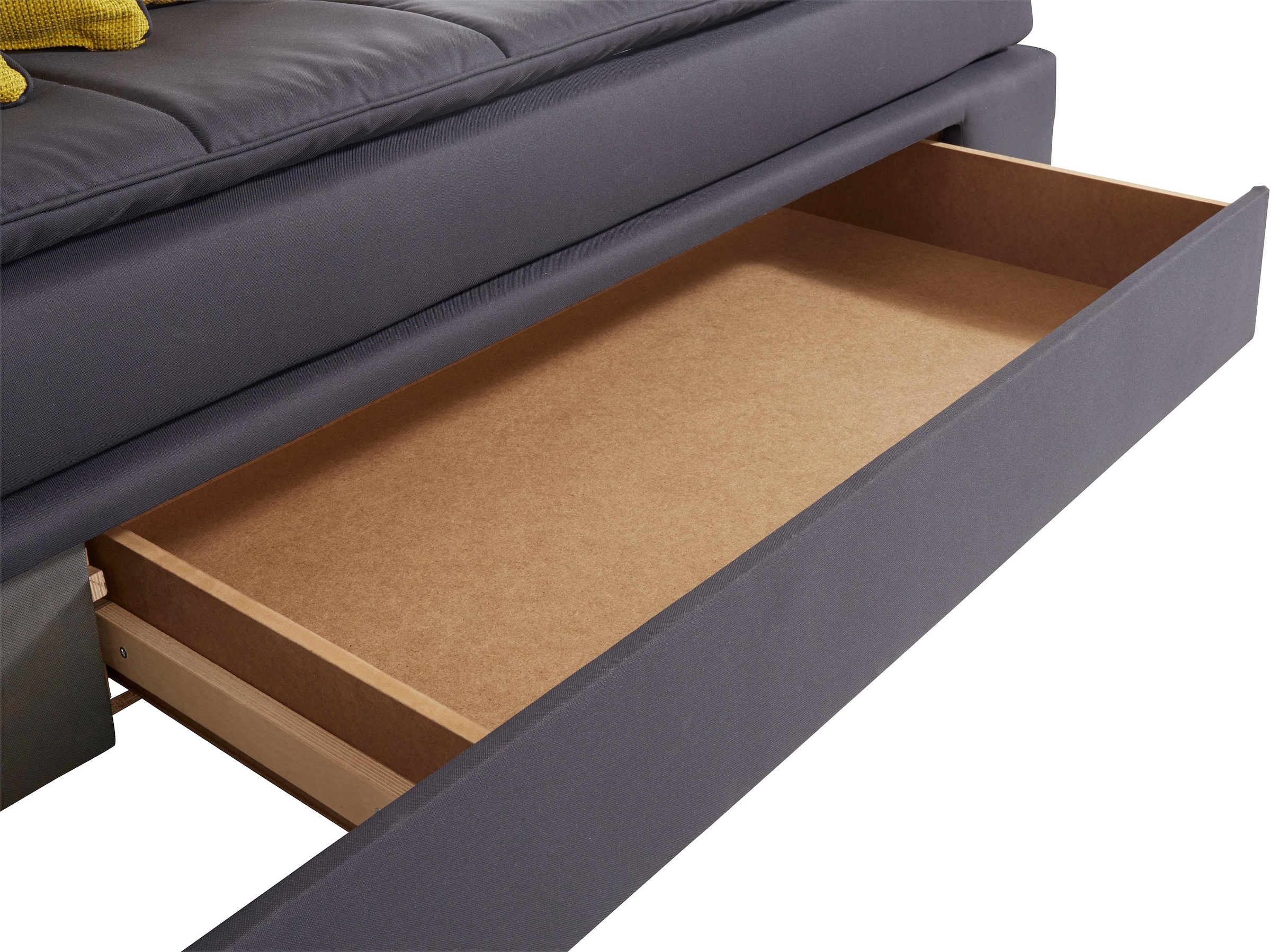 INOSIGN Ecksofa »Boxspringbett Night & Day L-Form mit Dauer-Schlaffunktion o. Armlehnen«, mit Boxspring-Bettfunktion 164x200 cm und Bettkasten, Dauerschläfer!