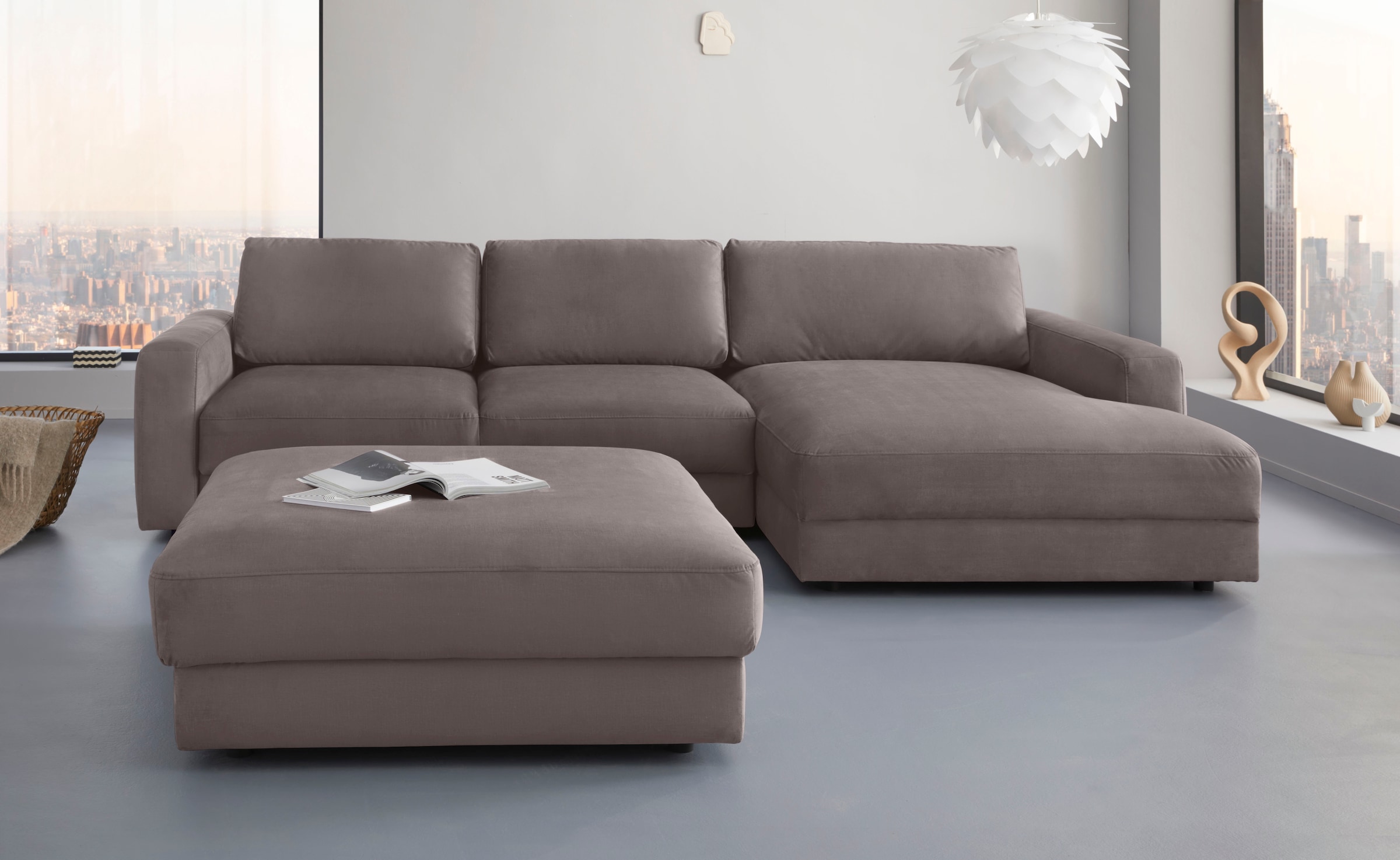 Home affaire Ecksofa "Bloomfield, bequem und elegant, Breite 303cm, L-Form" günstig online kaufen