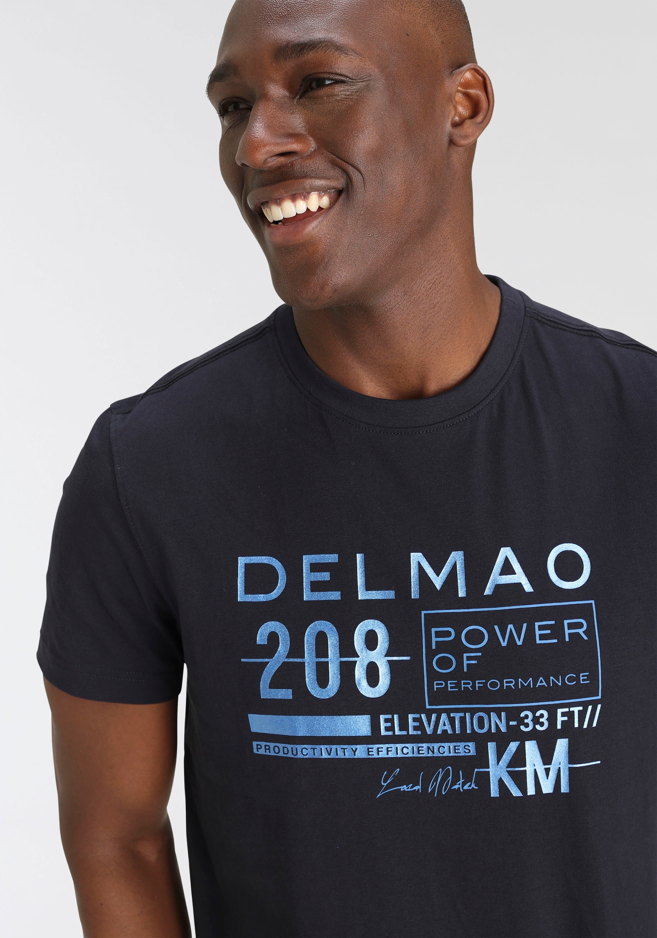 DELMAO T-Shirt, Kurzarm, bedruckt, Rundhals, aus 100% Baumwolle