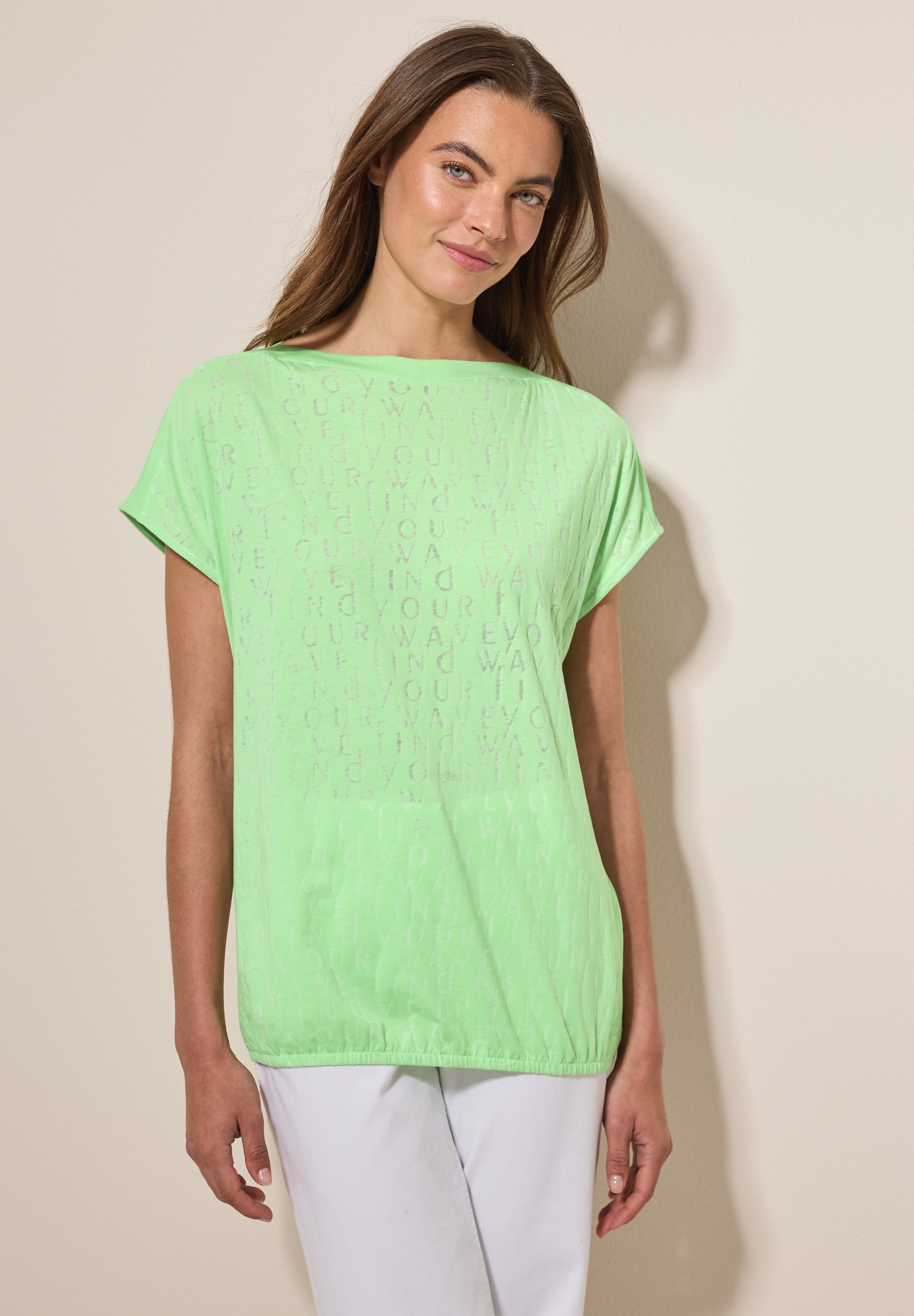 Cecil T-Shirt, mit U-Boot-Ausschnitt