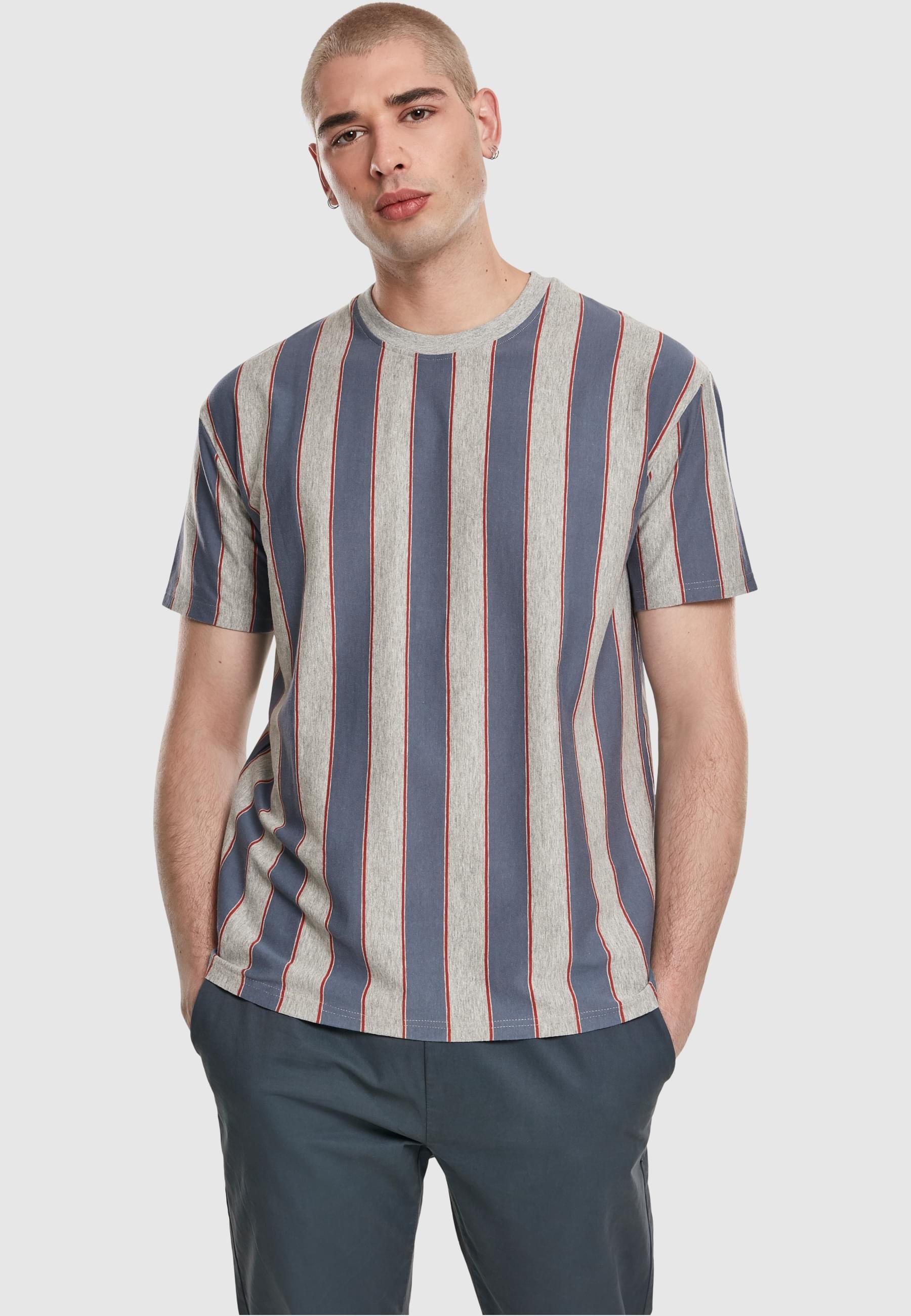 URBAN CLASSICS T-Shirt »Urban Classics Herren Printed Oversized Bold Stripe Tee«, (1 tlg.)