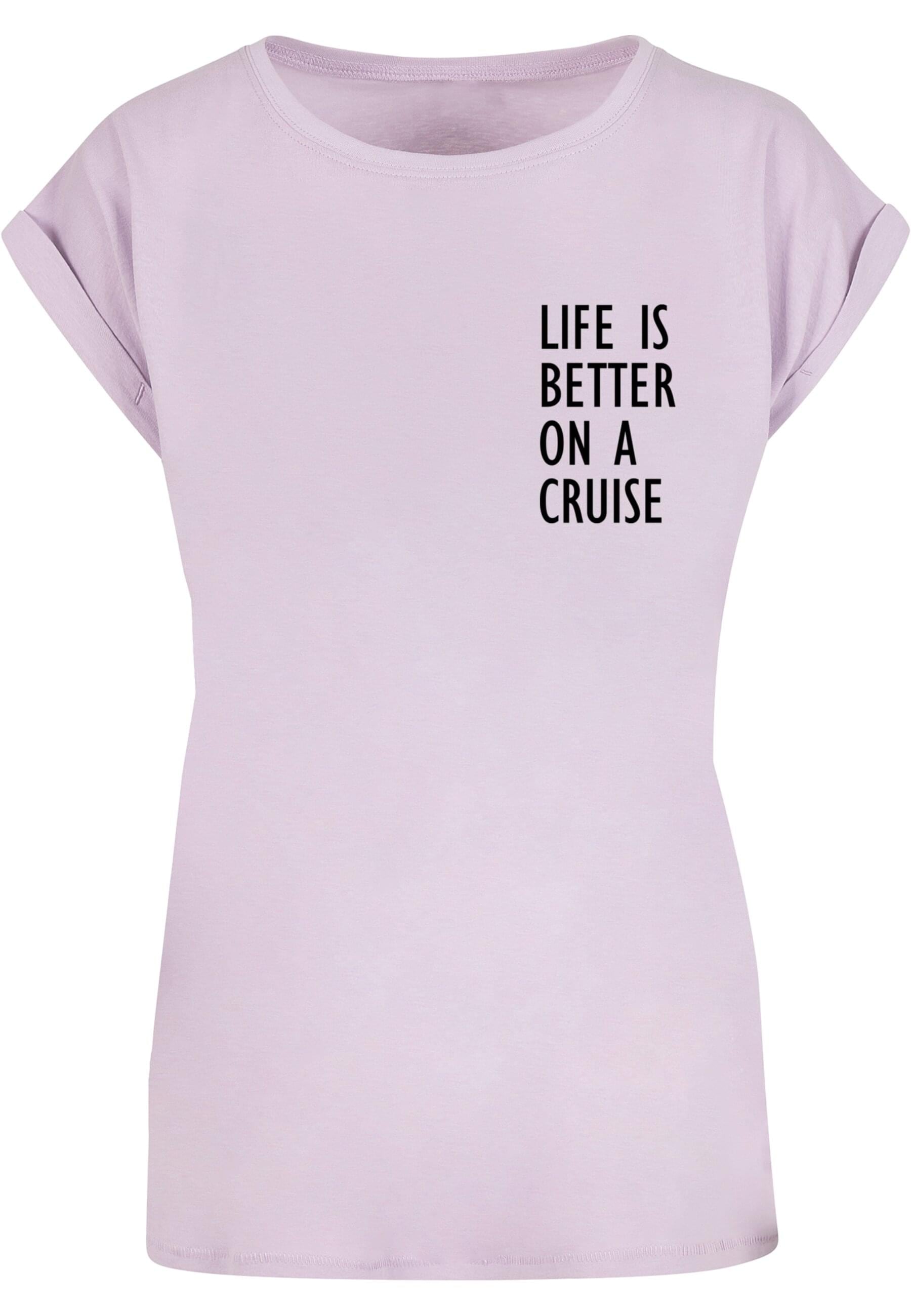 Merchcode T-Shirt »Damen Ladies Life Is Better Extended Shoulder Tee«, (1  tlg.) online kaufen | BAUR