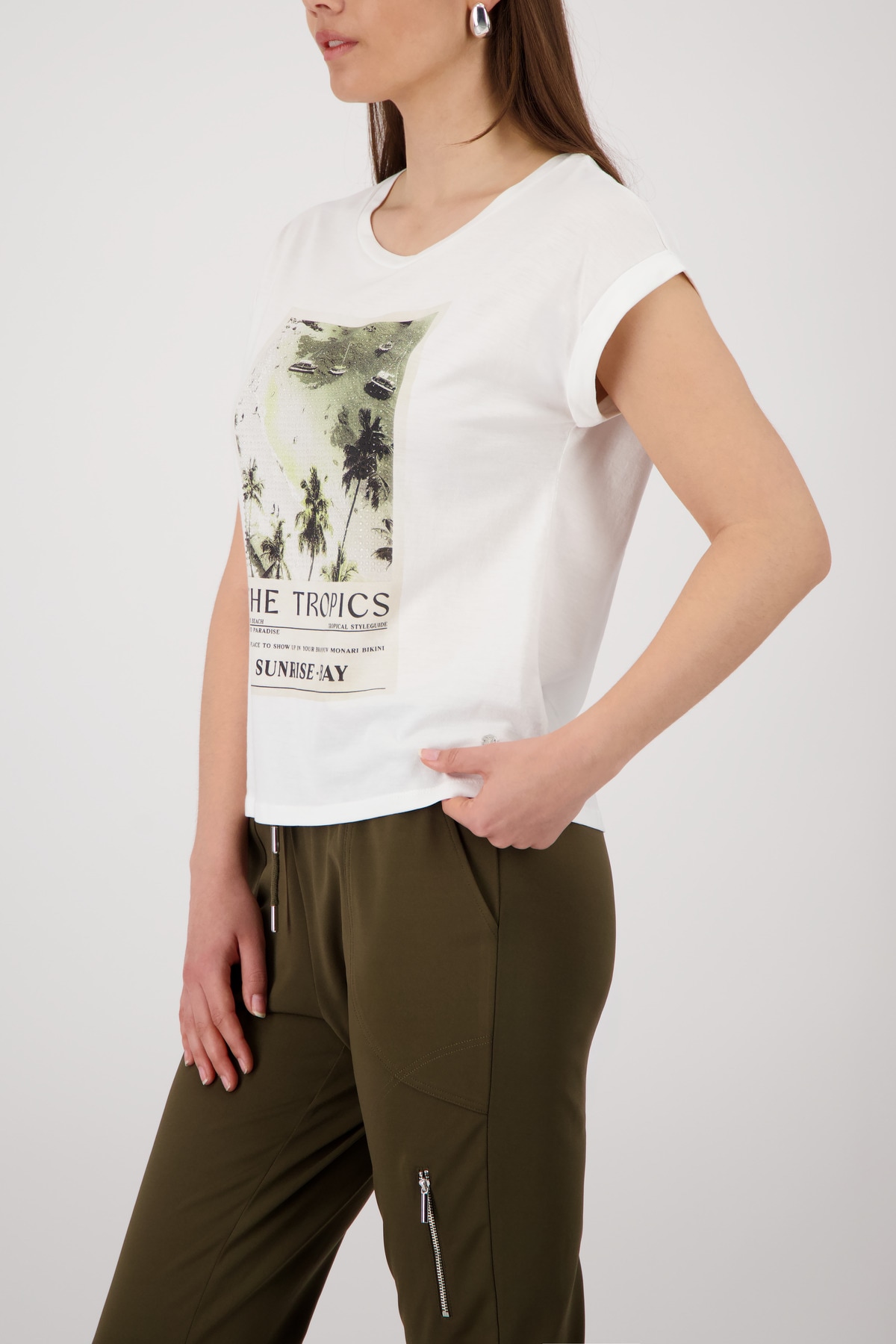 Monari T-Shirt »Shirt Tropics« Regular fit mit Print