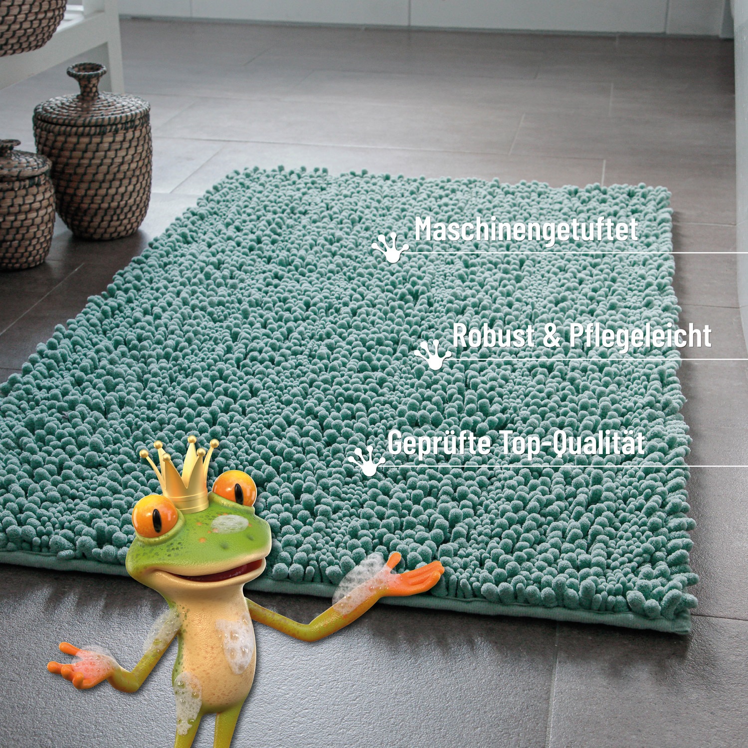 Thumbnail - Wecon home Basics Badematte "Benno" Höhe 22 mm waschbar, rutschfest, sehr weich, strapazierfähig, Chenille, robust