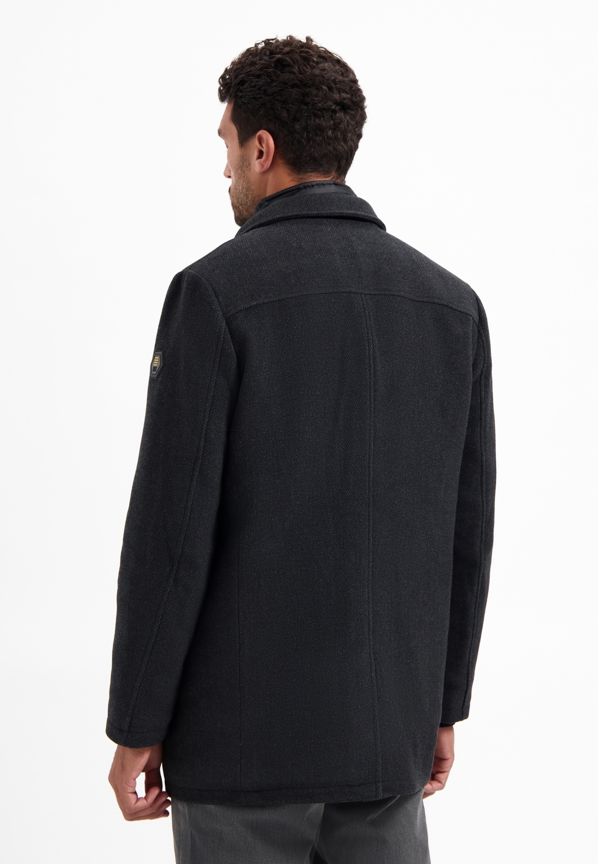 NO EXCESS Parka »No Excess Wollmantel mit doppeltem Verschluss«