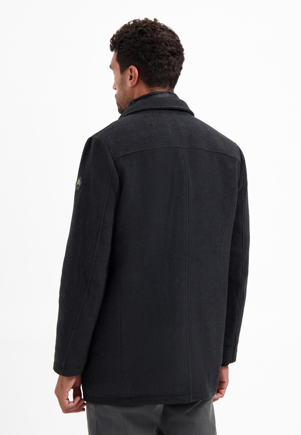 NO EXCESS Parka "No Excess Wollmantel mit doppeltem Verschluss" günstig online kaufen