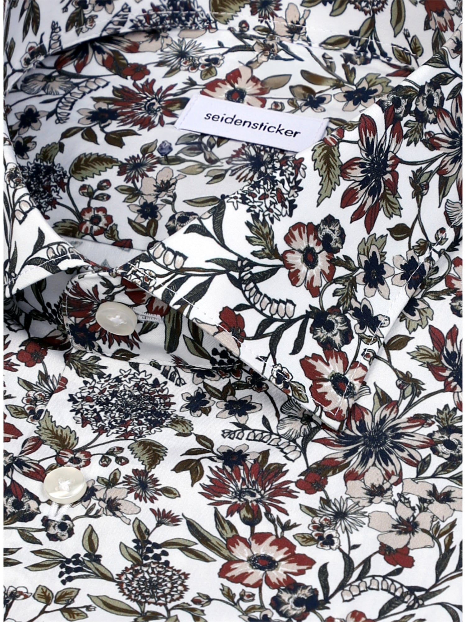 seidensticker Businesshemd »Schwarze Rose« Slim 1/1 Kentkragen Druck