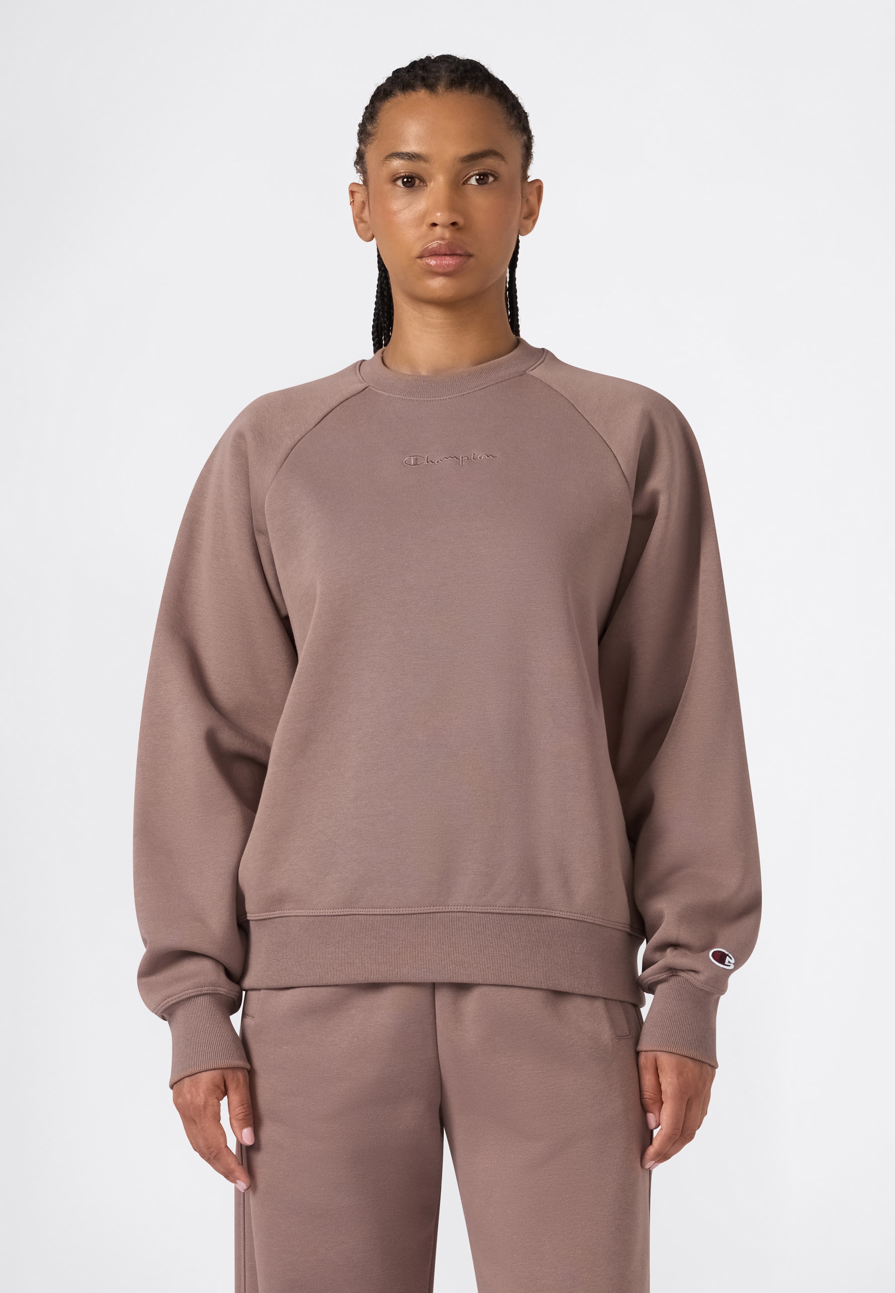 Champion Sweatshirt "SPORTWEAR CREWNECK Loose Fit", Langarm-Design, Crewneck-Ausschnitt, aus Baumwolle und Polyester