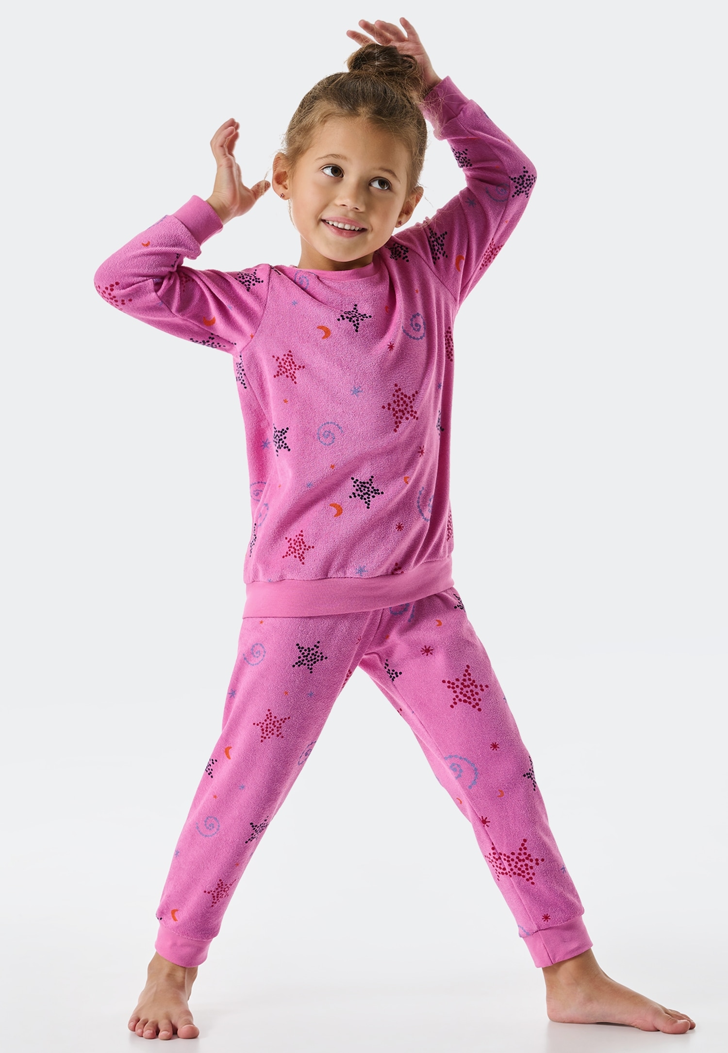 Pyjama »"Girls World"«, (2 tlg.), mit gepunktetem Sternen-Allover im Weltraum-Look