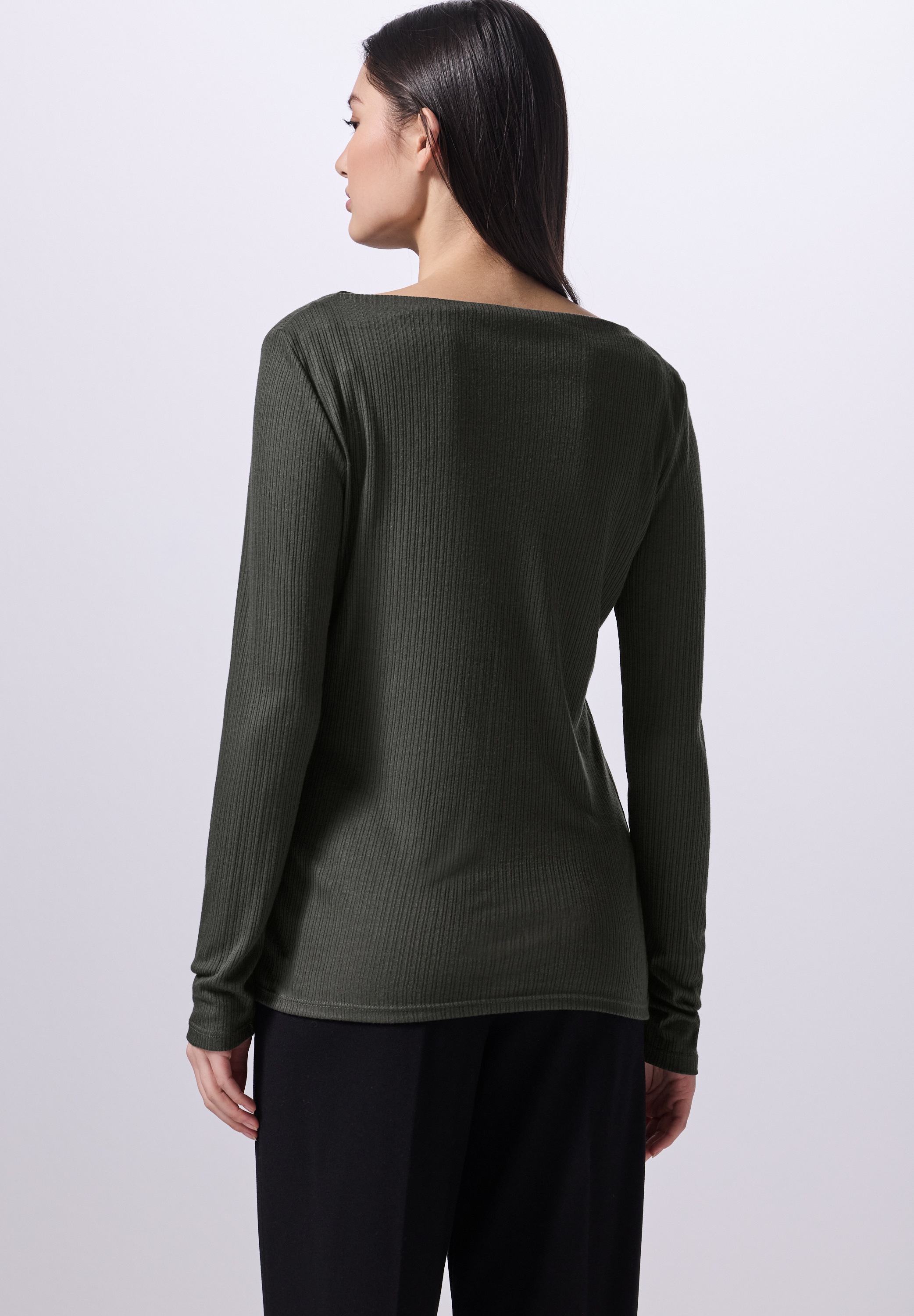 STREET ONE STUDIO Langarmshirt, mit U-Boot-Ausschnitt