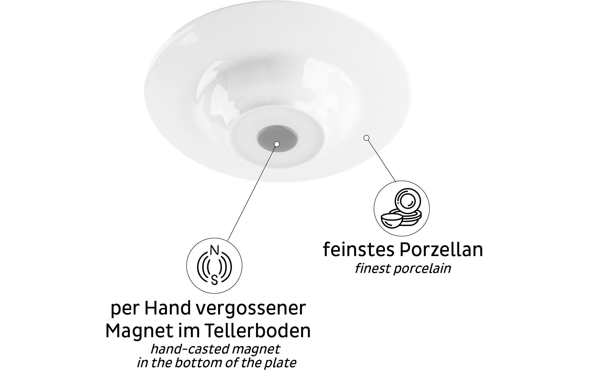 silwy MAGNETIC SYSTEM Speiseteller »Weiss«