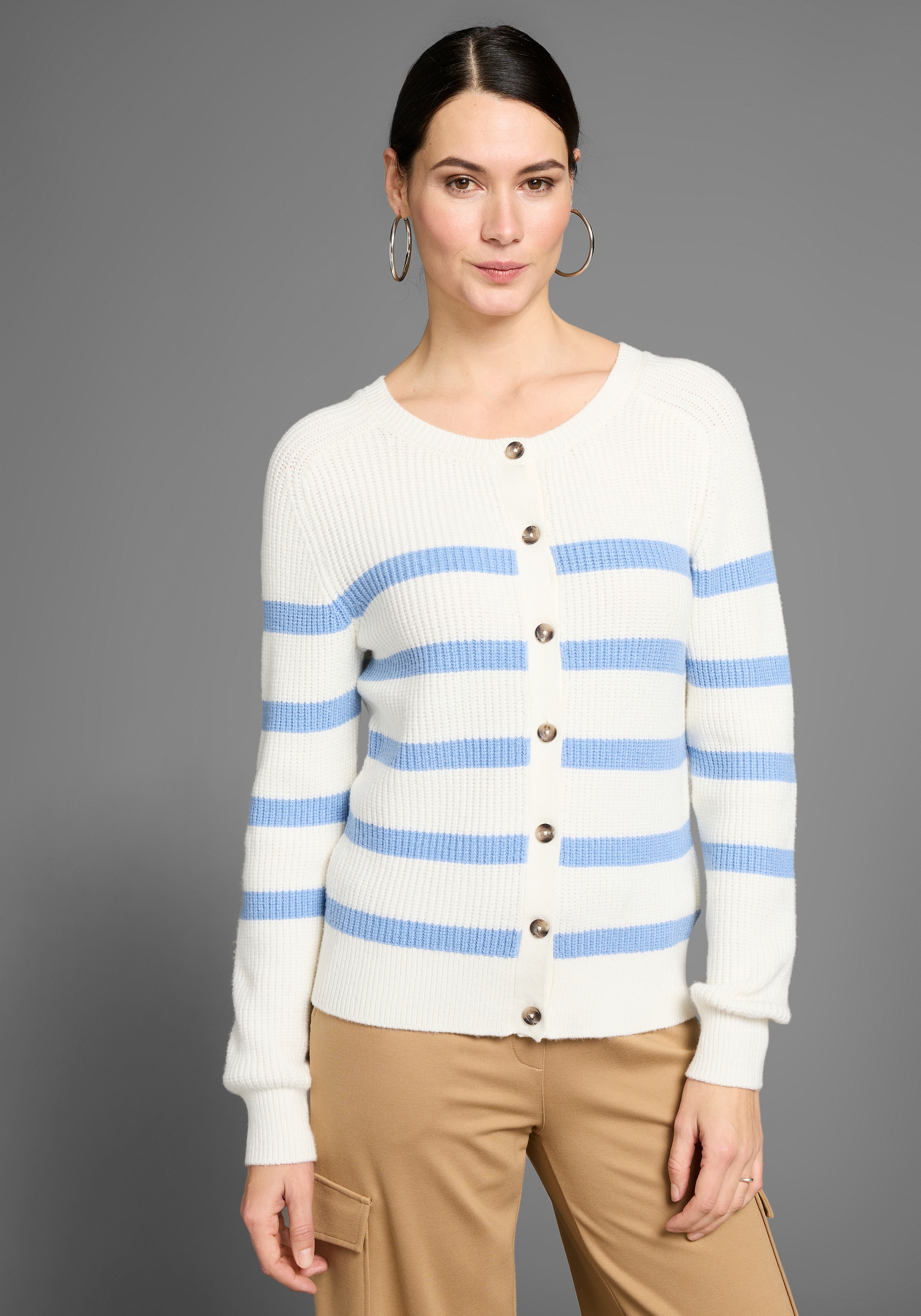 HECHTER PARIS Strickjacke, im Streifenlook günstig online kaufen