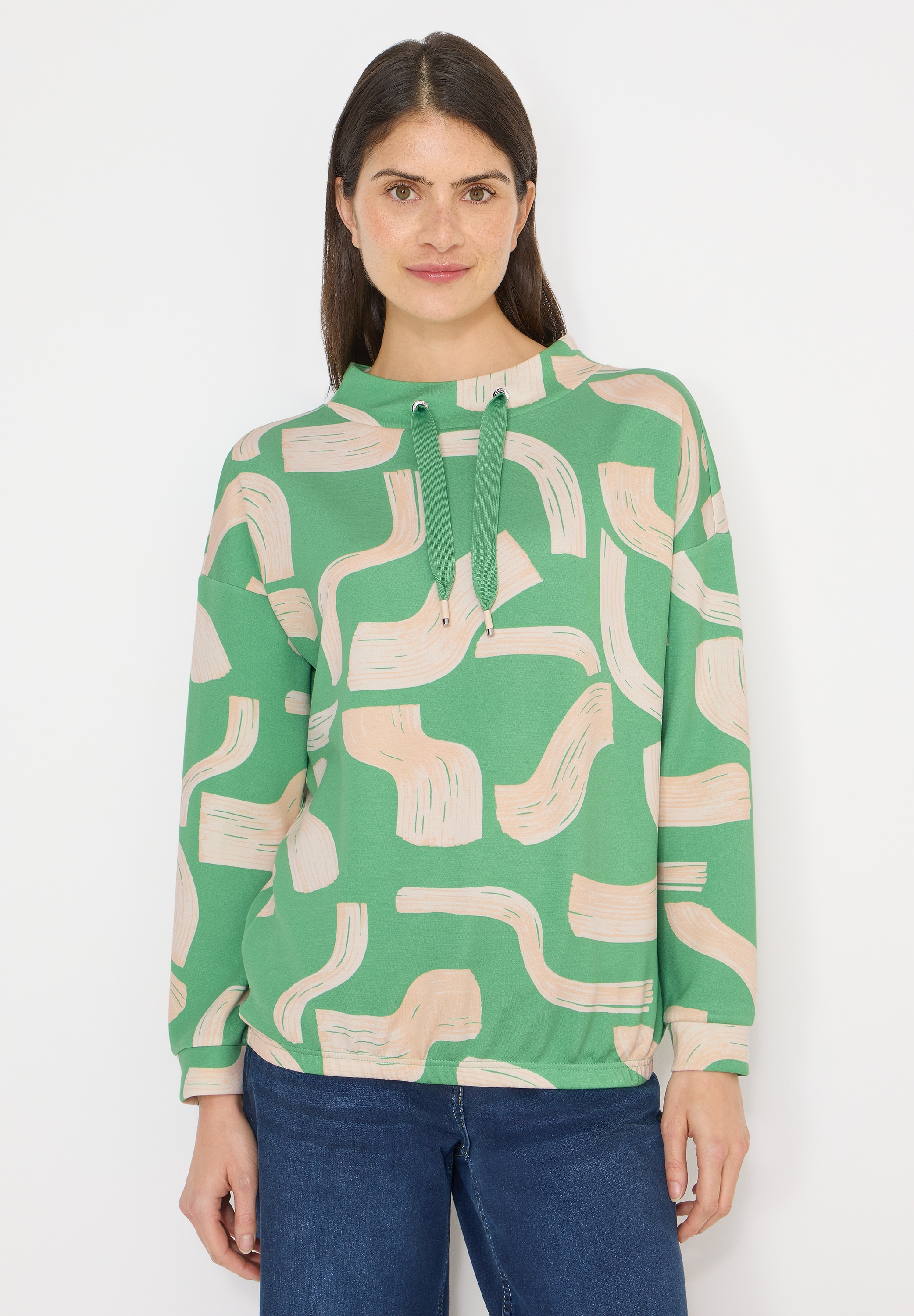 Cecil Langarmshirt mit Elastiksaum günstig online kaufen