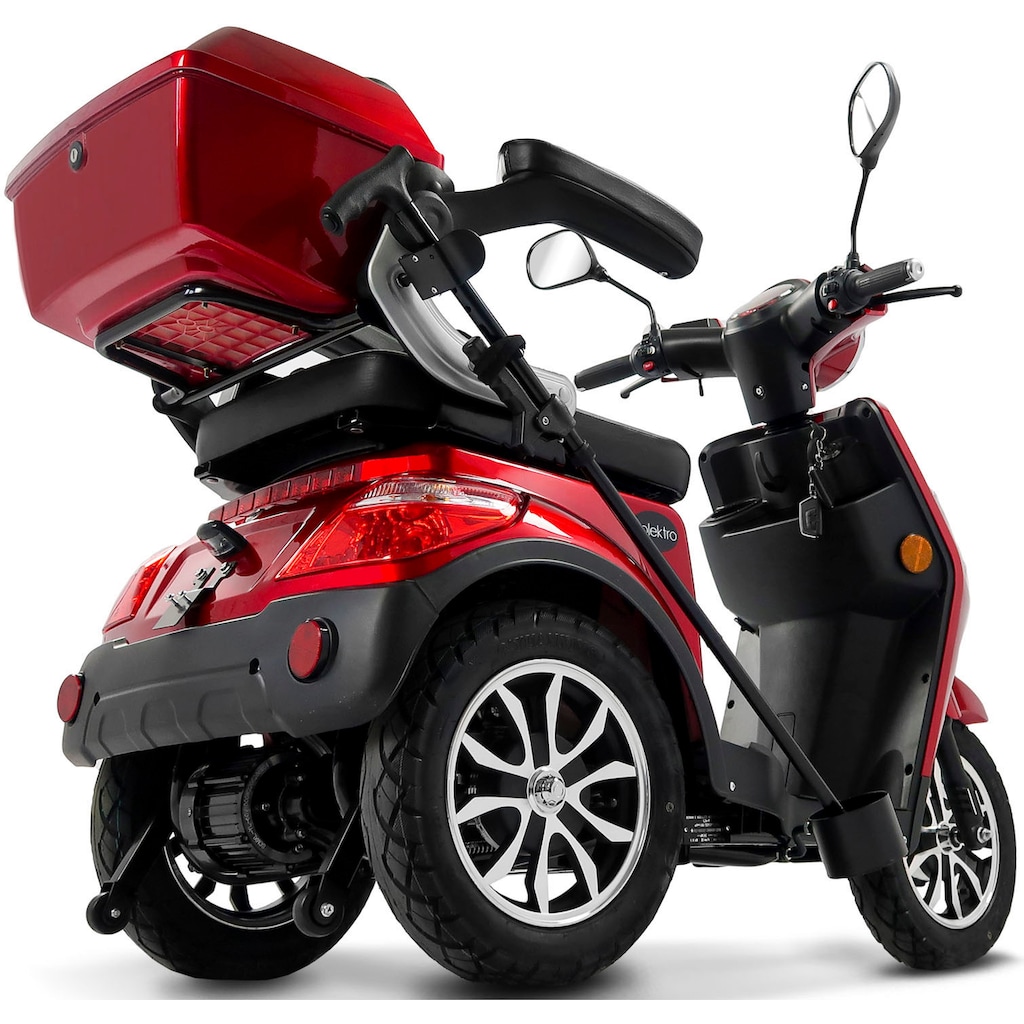 Rolektro Elektromobil »Rolektro E-Trike 15 V.3 Lithium«, 1000 W, 15 km/h, (mit Topcase)