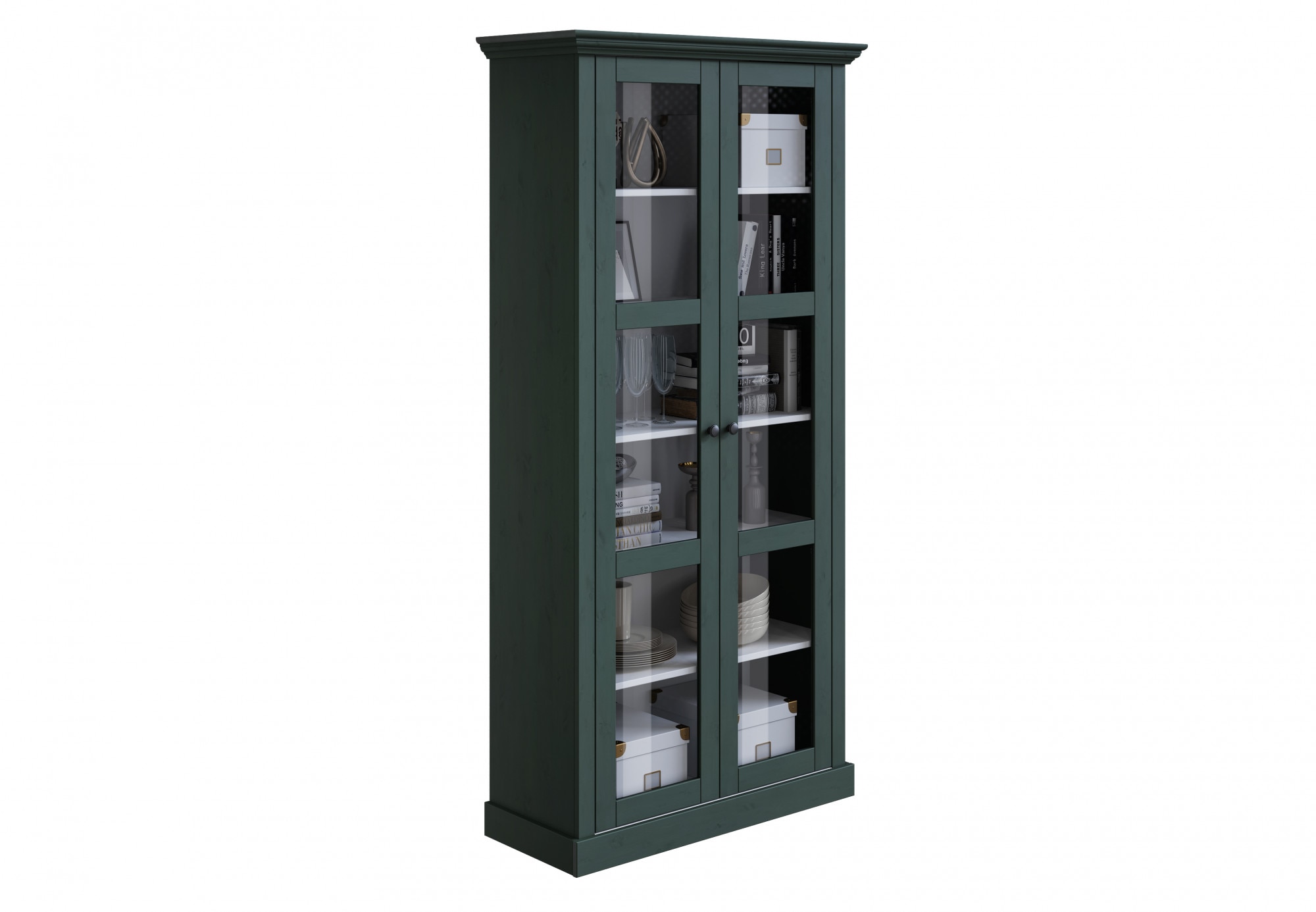 OTTO home Vitrine "Melissa" aus massiver Kiefer, mit viel Stauraum