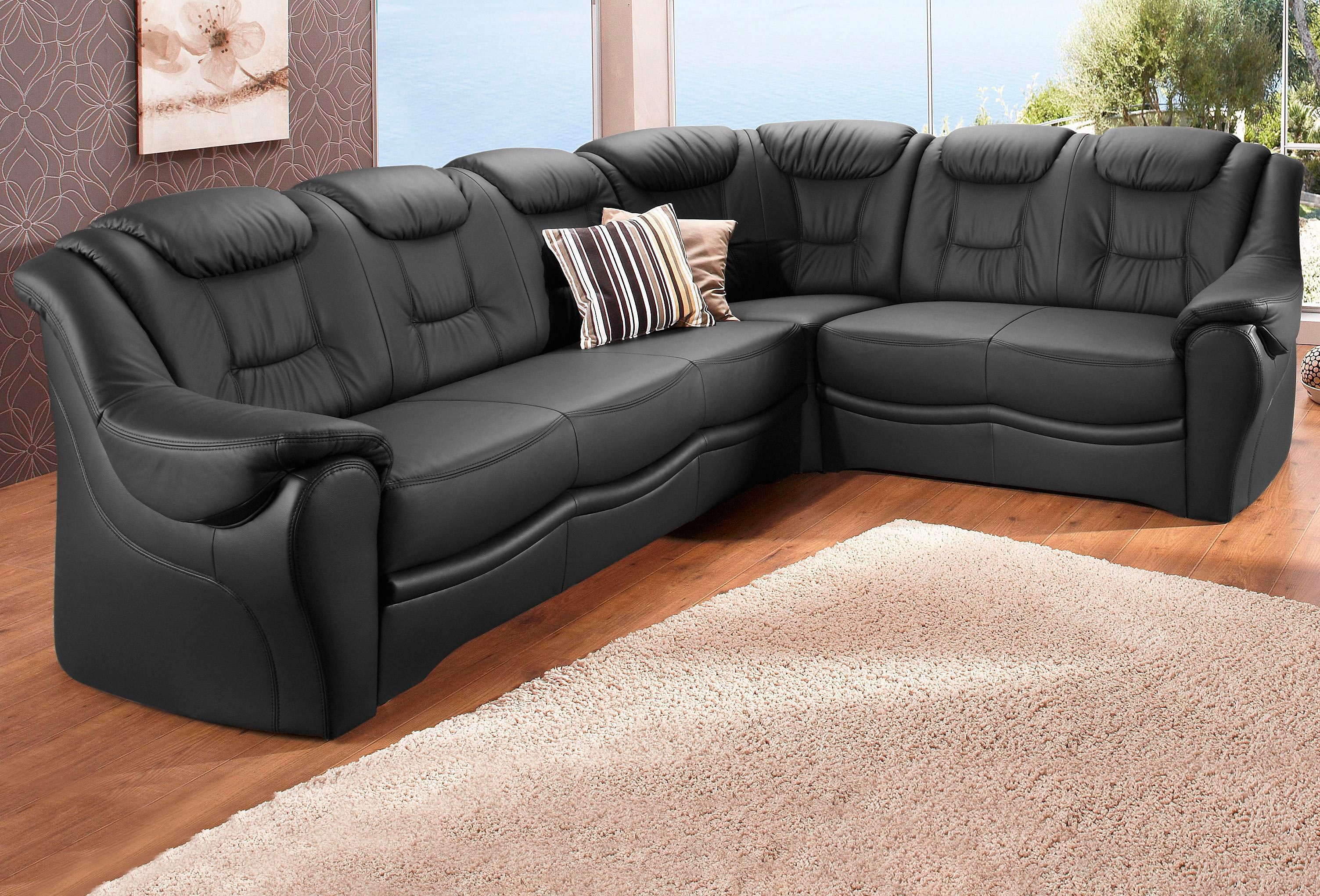 sit&more Ecksofa "Bellevue L-Form, B: 265 cm, Bettfunktion optional, Federkernpolsterung" Komfortable Sitzhöhe 44 cm, Liegefläche 120 x 198 cm bei Bettfunktion
