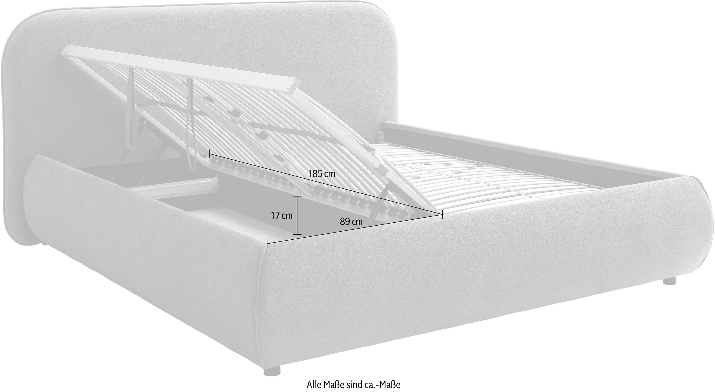 SCHÖNER WOHNEN-Kollektion Polsterbett »LISSABON wahlweise mit Bettkasten, erhältlich in der Größe 180x200cm« in verschiedenen Farben erhähltlich