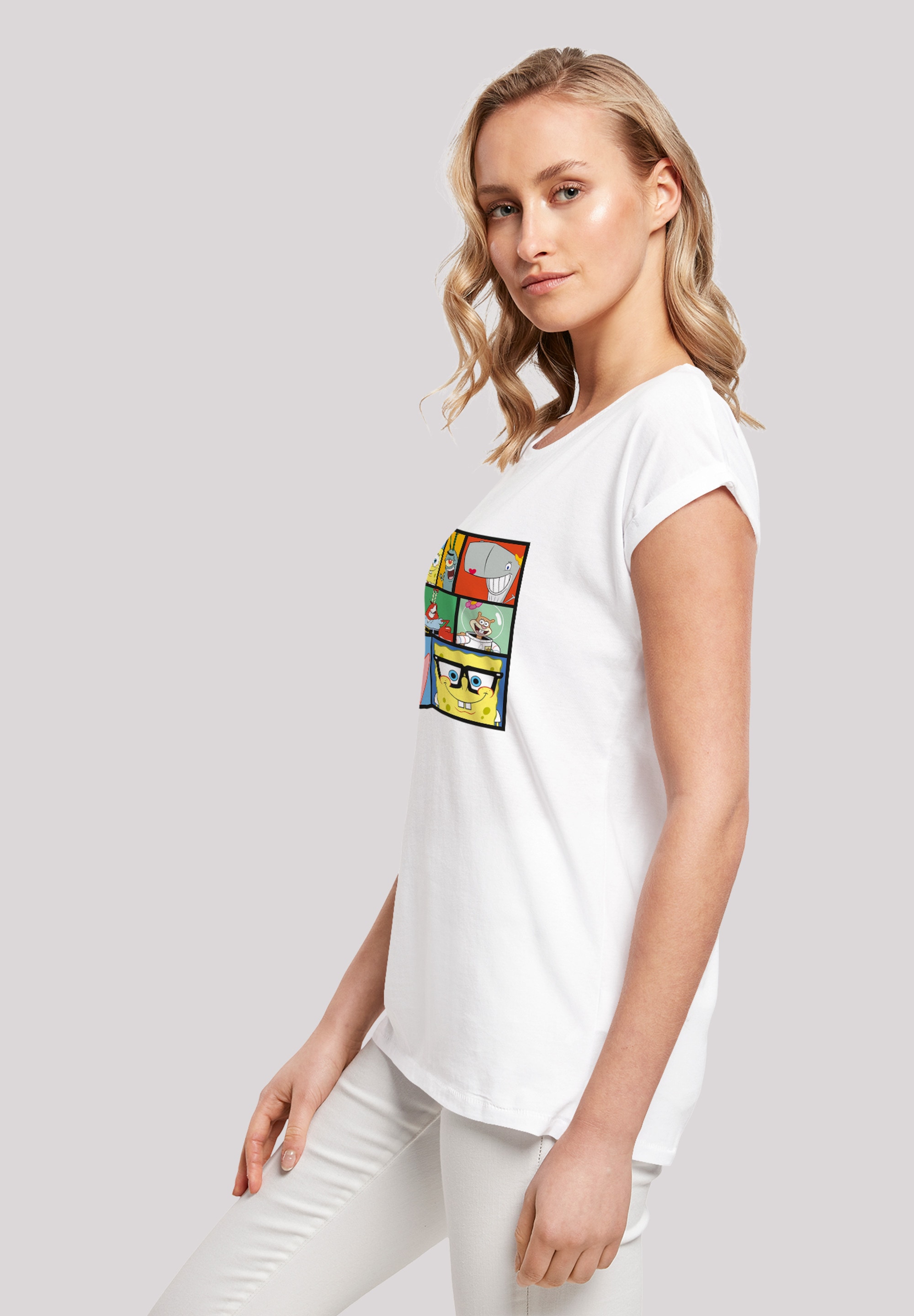 F4NT4STIC T-Shirt »'Spongebob Schwammkopf Collage'«, Print