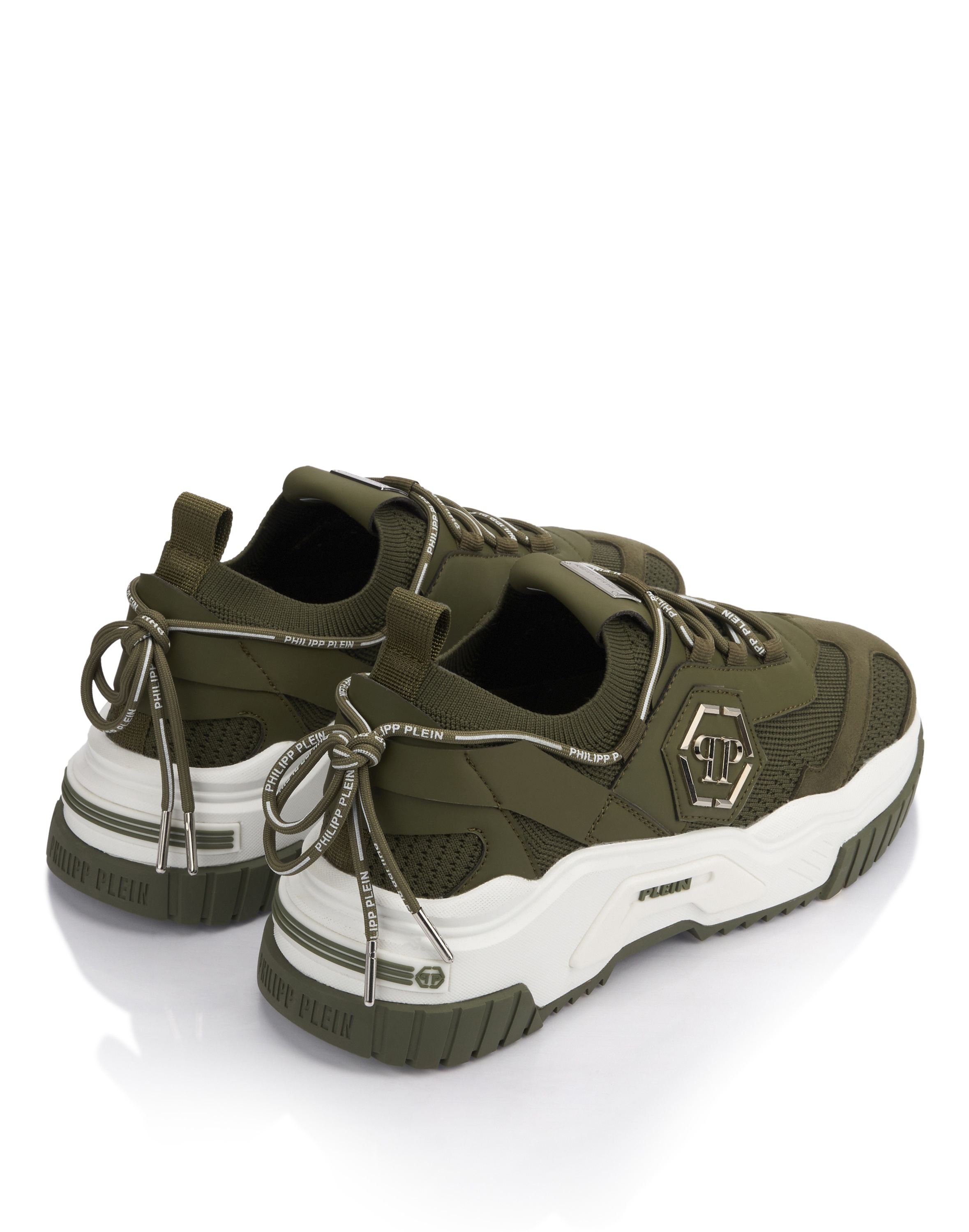 Sneaker PHILIPP PLEIN "Predator", Damen, Gr. 47, Normalschaft, 05, grün, Schuhe Sneaker 3