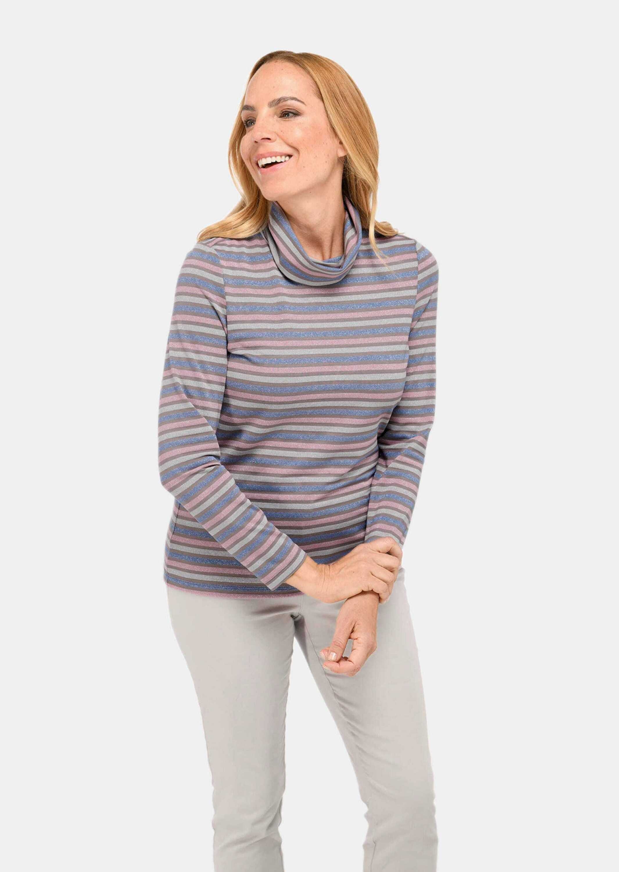 GOLDNER Rollkragenpullover "Hautsympathisches Ringelshirt mit Rollkragen" S günstig online kaufen