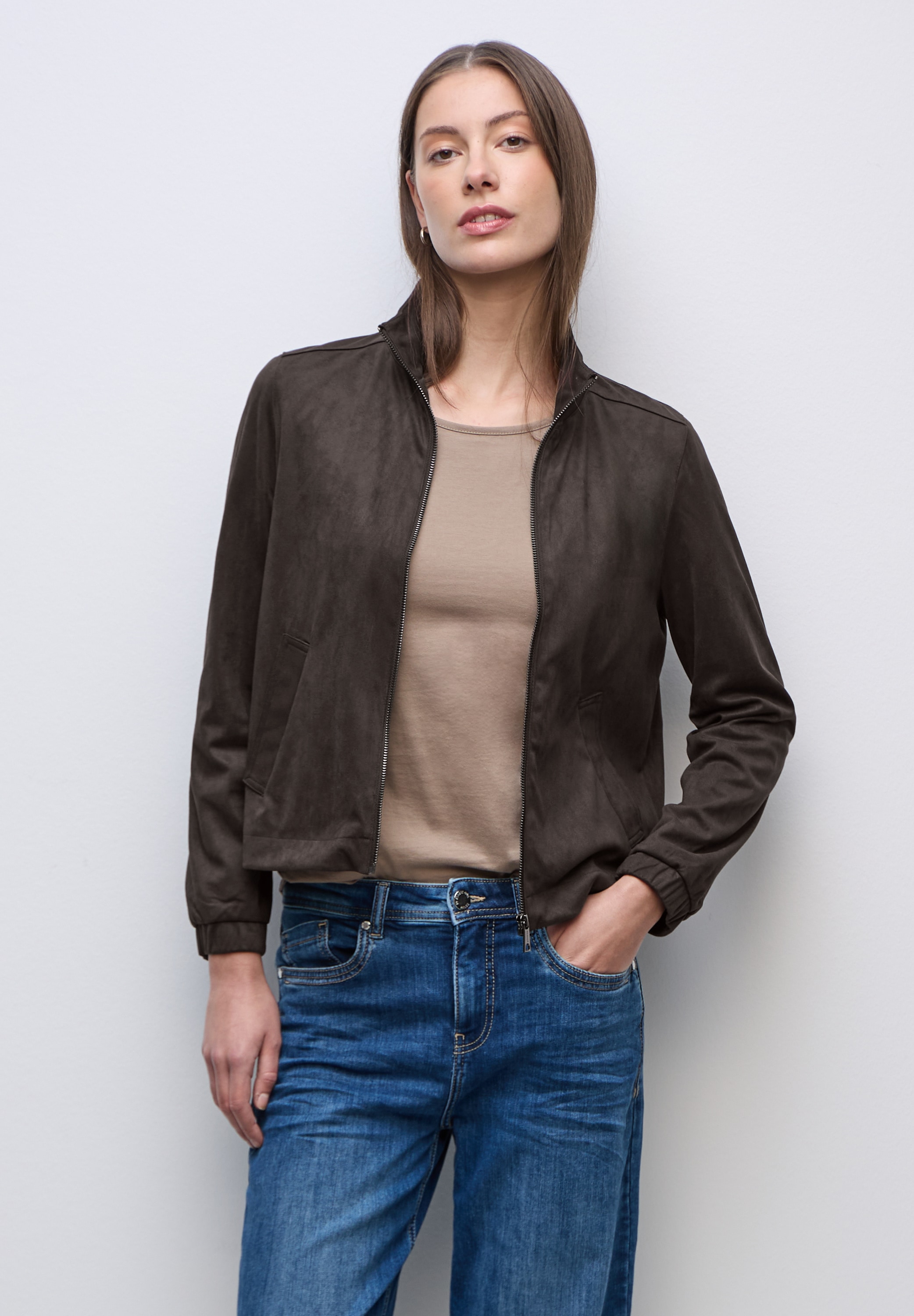 STREET ONE Kurzjacke ohne Kapuze mit Stehkragen günstig online kaufen