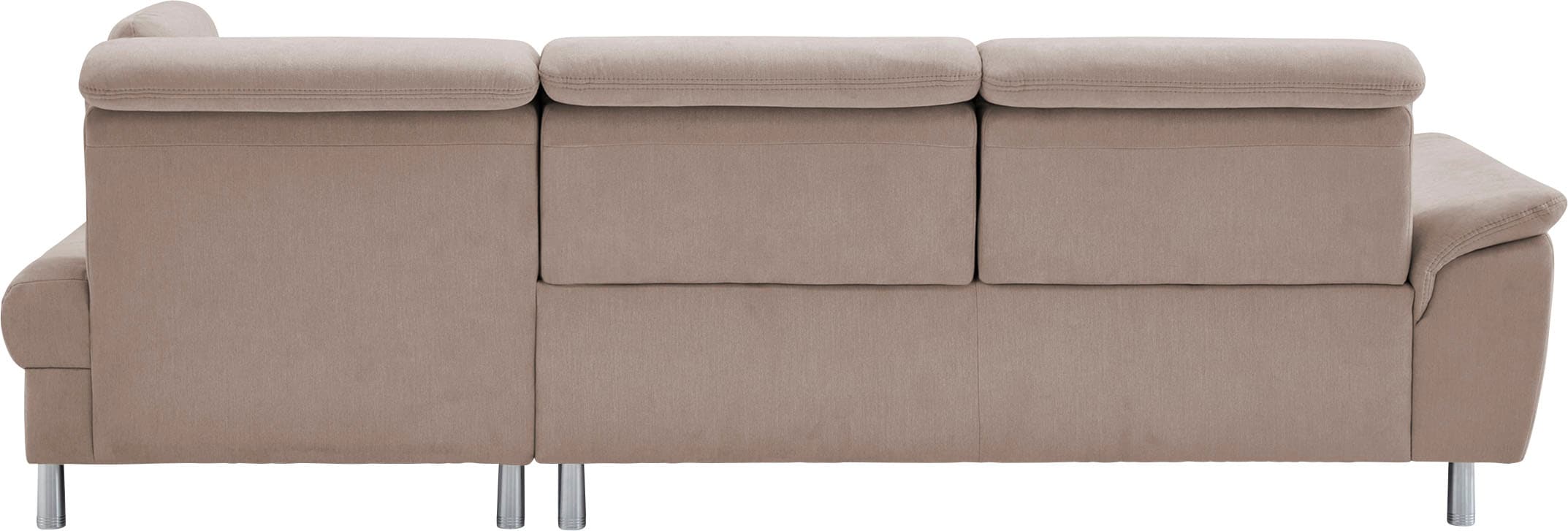 CALIZZA INTERIORS Ecksofa »Jade L-Form«, Kopfteilverstellung und Sitztiefenverstellung, wahlweise Bettfunktion