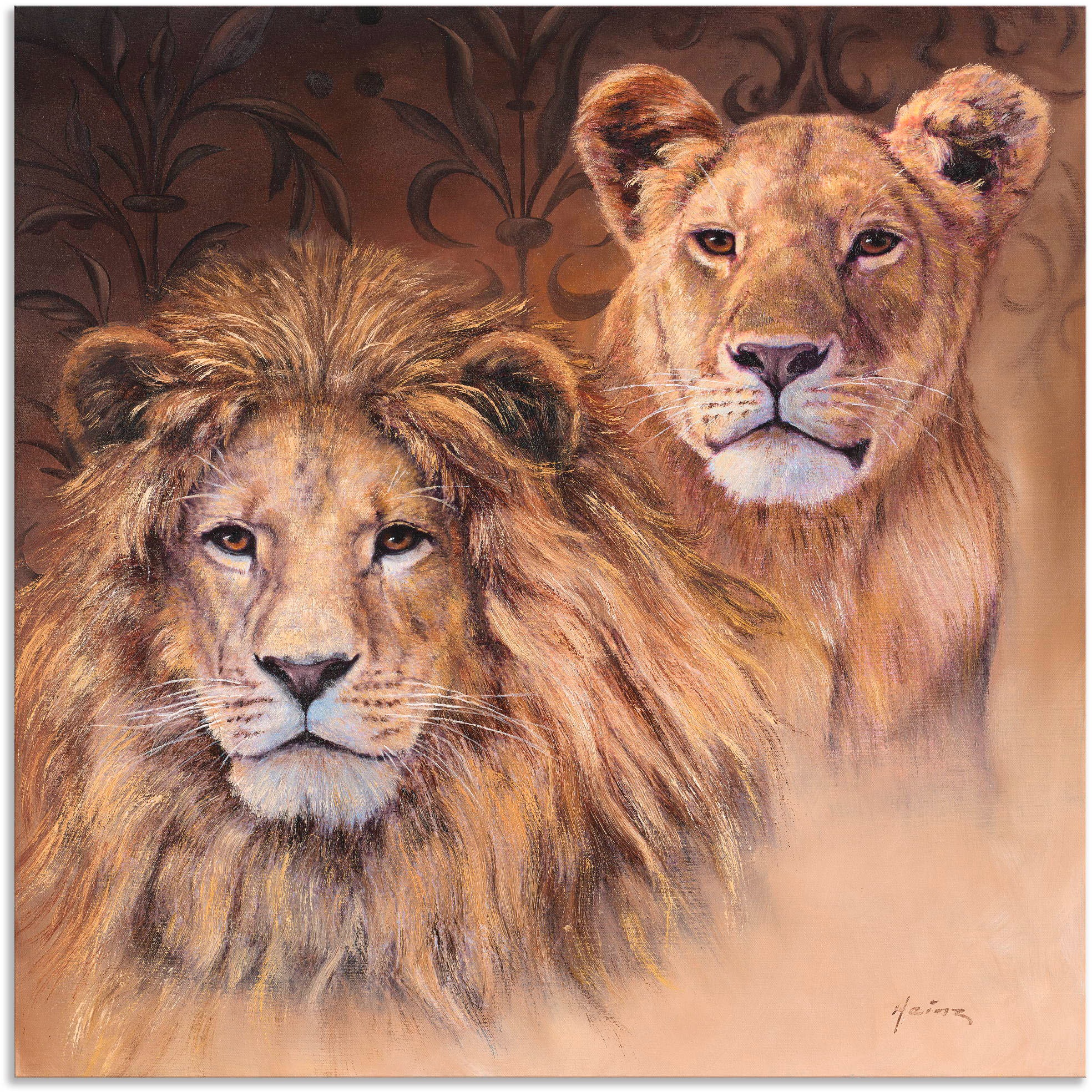 Artland Wandbild »Löwen«, Wildtiere, (1 Leinwandbild, Alubild, versch. St.), BAUR in Poster als oder Wandaufkleber Größen | bestellen
