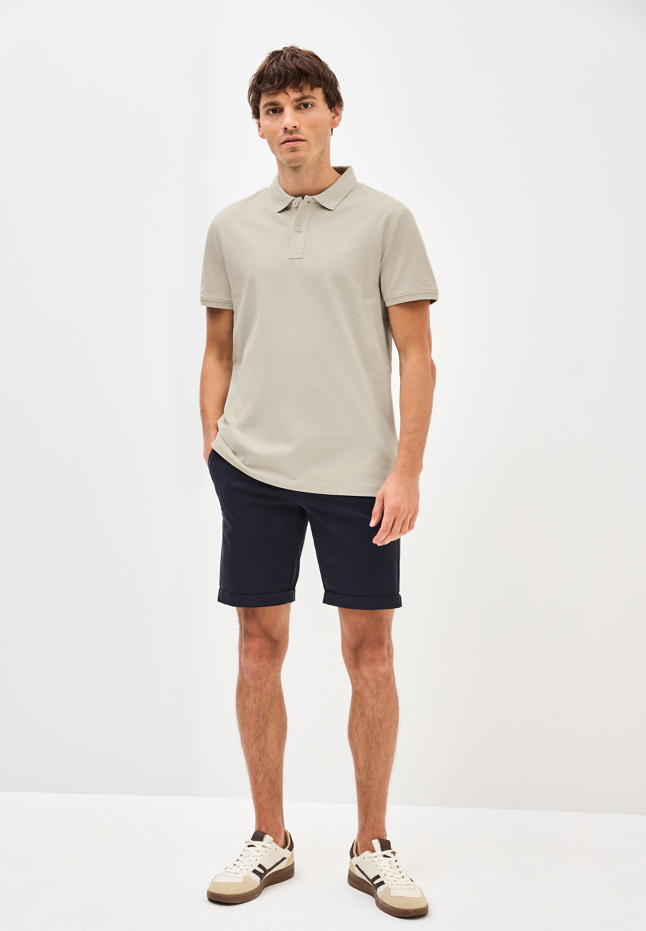 STREET ONE MEN Poloshirt, aus reiner Baumwolle