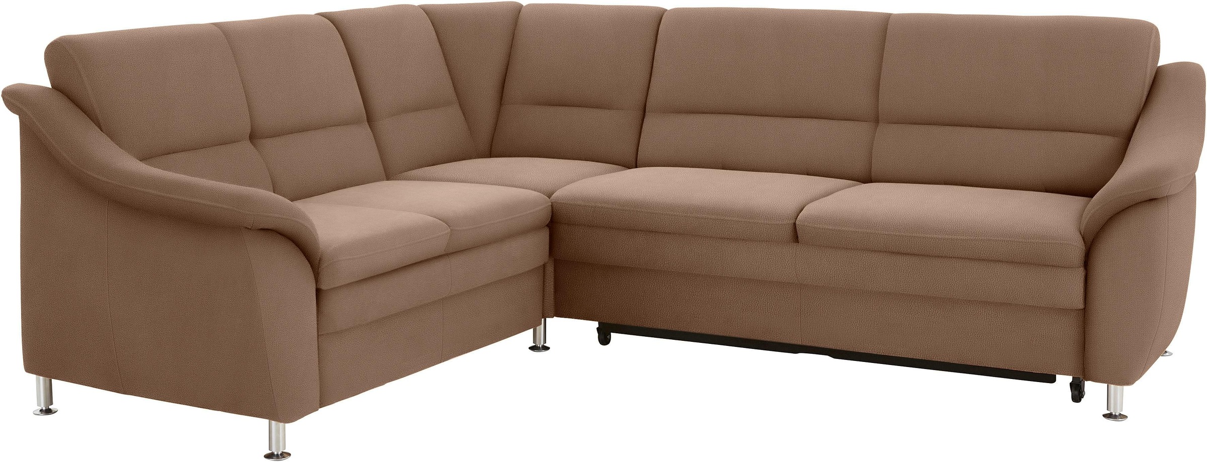 sit&more Ecksofa "Cardoso L-Form" mit Federkern, wahlweise mit Schlaffunktion und Schubkasten