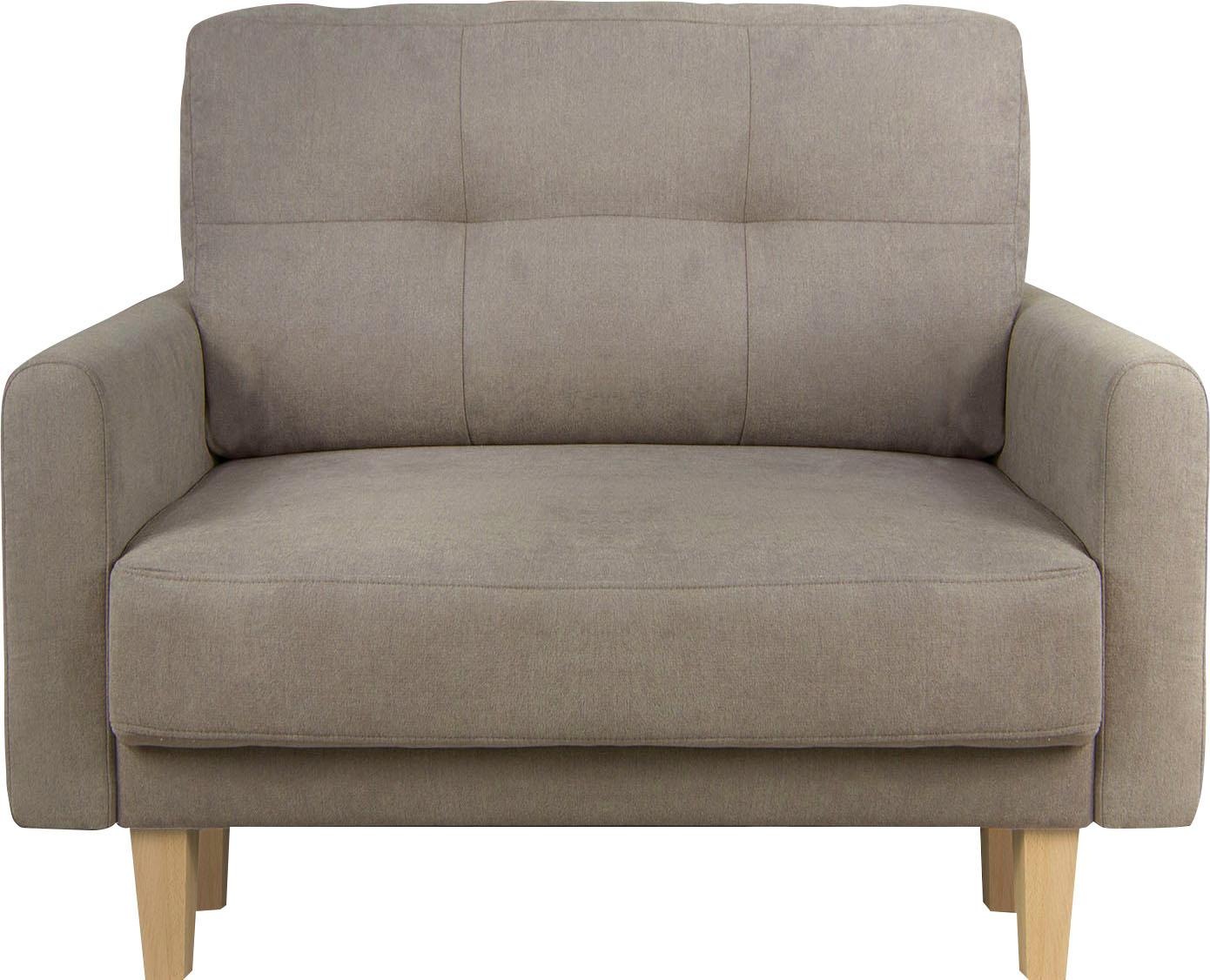 Home affaire Sessel »TRIPLO Relaxsessel mit Wellenunterfederung, Maße B/T/H: 95/100/89 cm«, Polstersessel mit Steppung im Rückenkissen, hohe Qualität