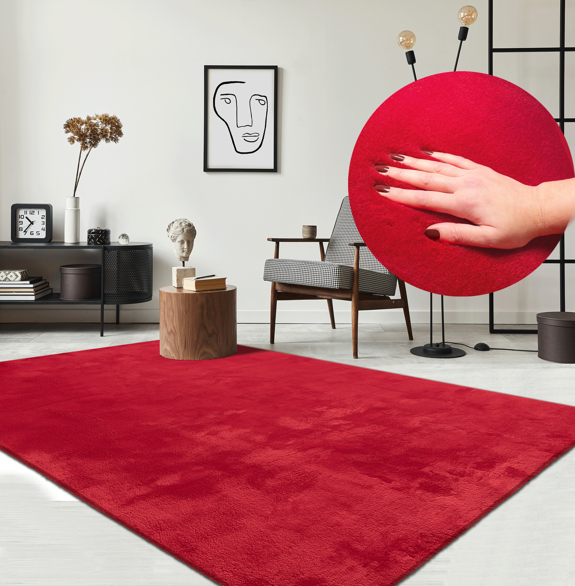 the carpet Teppich »Relax«, rechteckig, 16 mm Höhe, waschbarer Wohnzimmer Teppich modern rutschfest