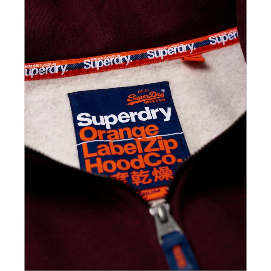 Superdry Kapuzensweatjacke »ORANGE LABEL CLASSIC ZIP HOOD«