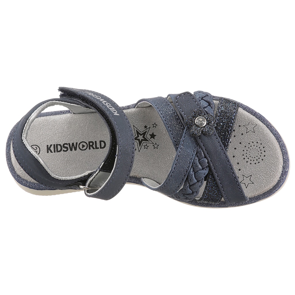 KIDSWORLD Riemchensandale, mit Glitzerdetails